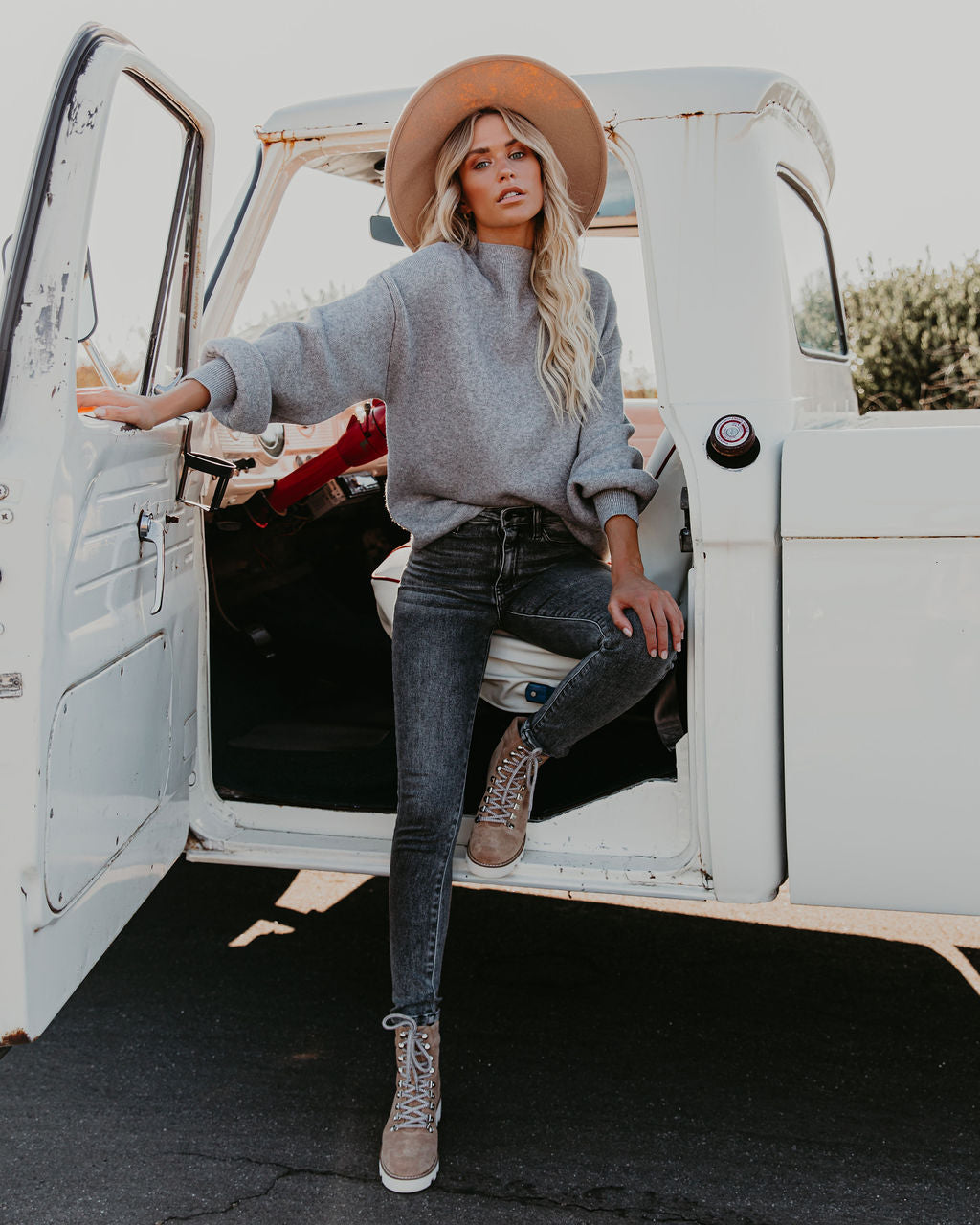 Amsterdam Mock Neck Sweater - Heather Grey