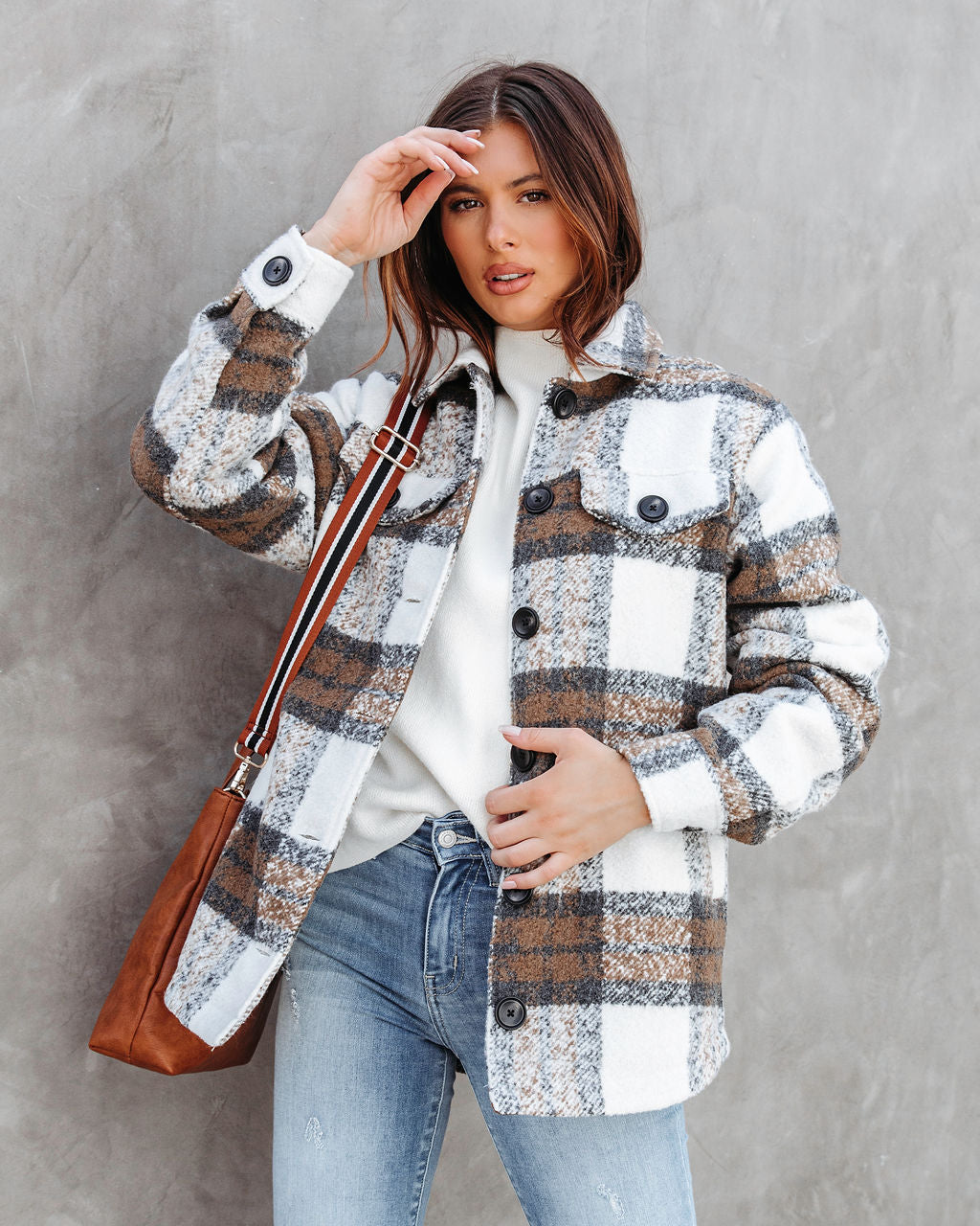 Chester Pocketed Plaid Jacket