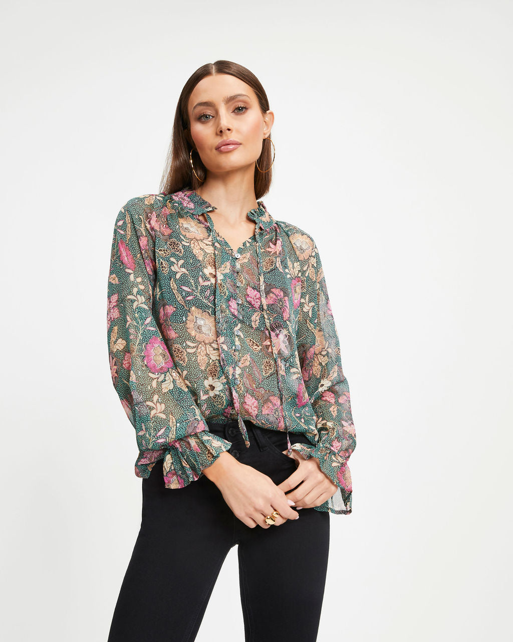 Sheena Floral Chiffon Top