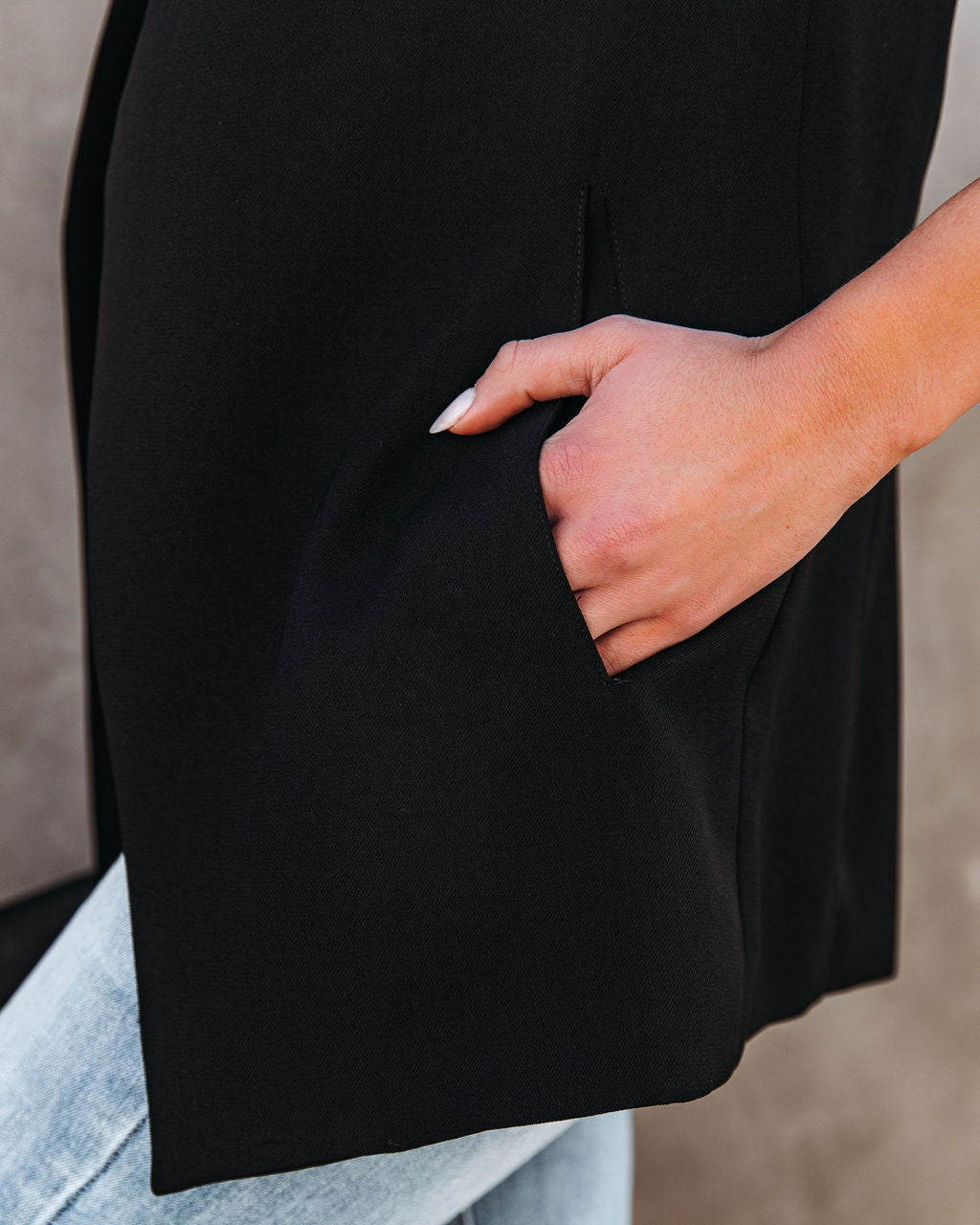 Uptown Girl Pocketed Blazer - Black