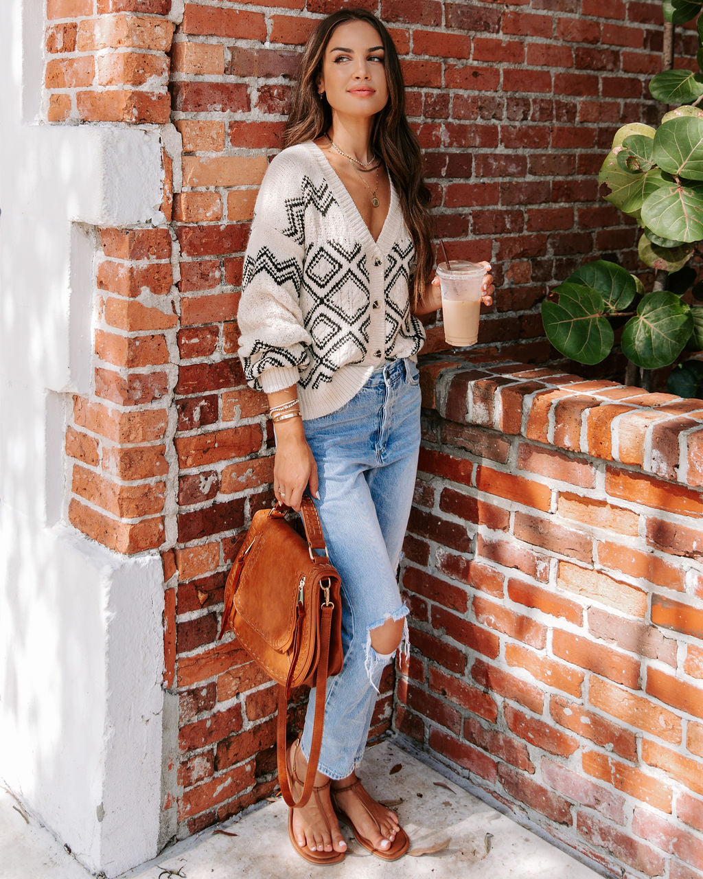 Cozy Mindset Printed Knit Cardigan - SALE