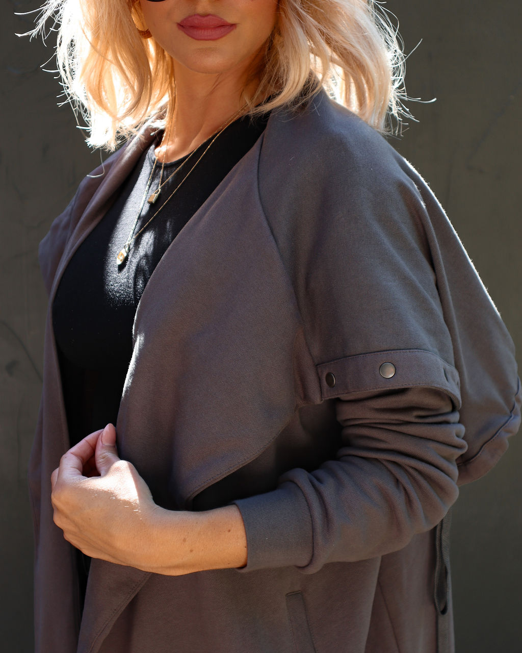Kathy Pocketed Jacket - Charcoal