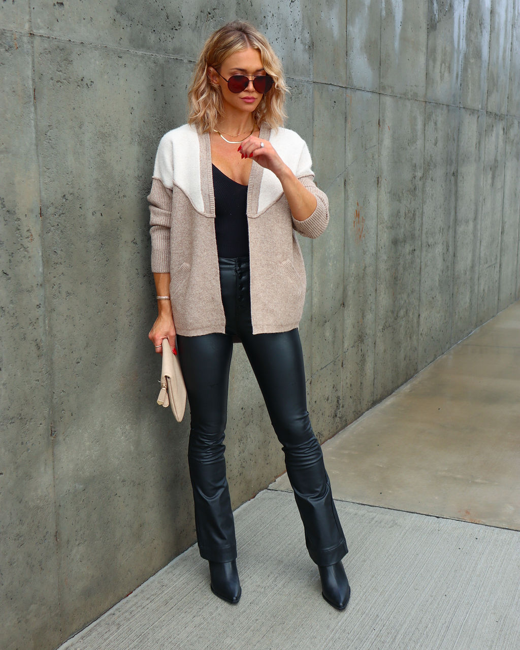 Gaby Knit Pocketed Cardigan - Mocha