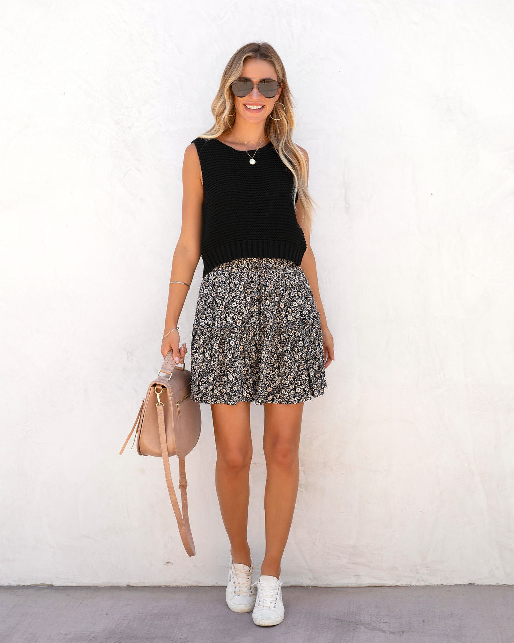 Mehlani Cotton Blend Sleeveless Crop Top - Black - FINAL SALE