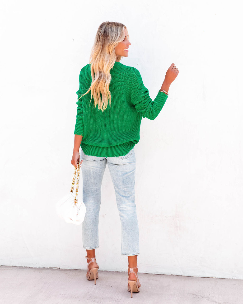 Cozy Summer Cotton Pocketed Cardigan - Emerald Green - FINAL SALE