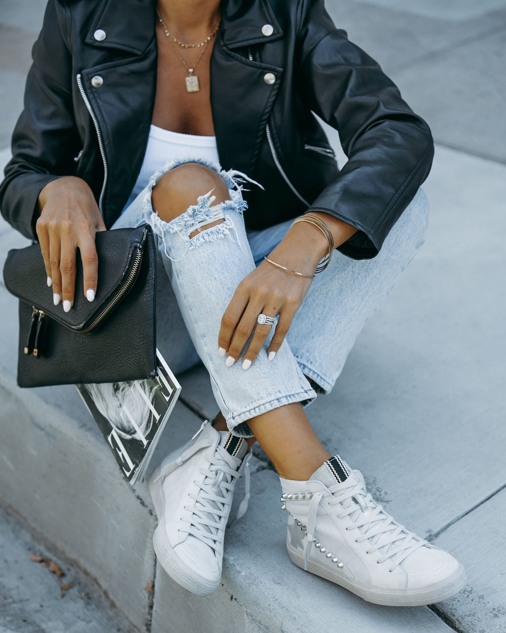 Ozzy Studded High Top Sneakers