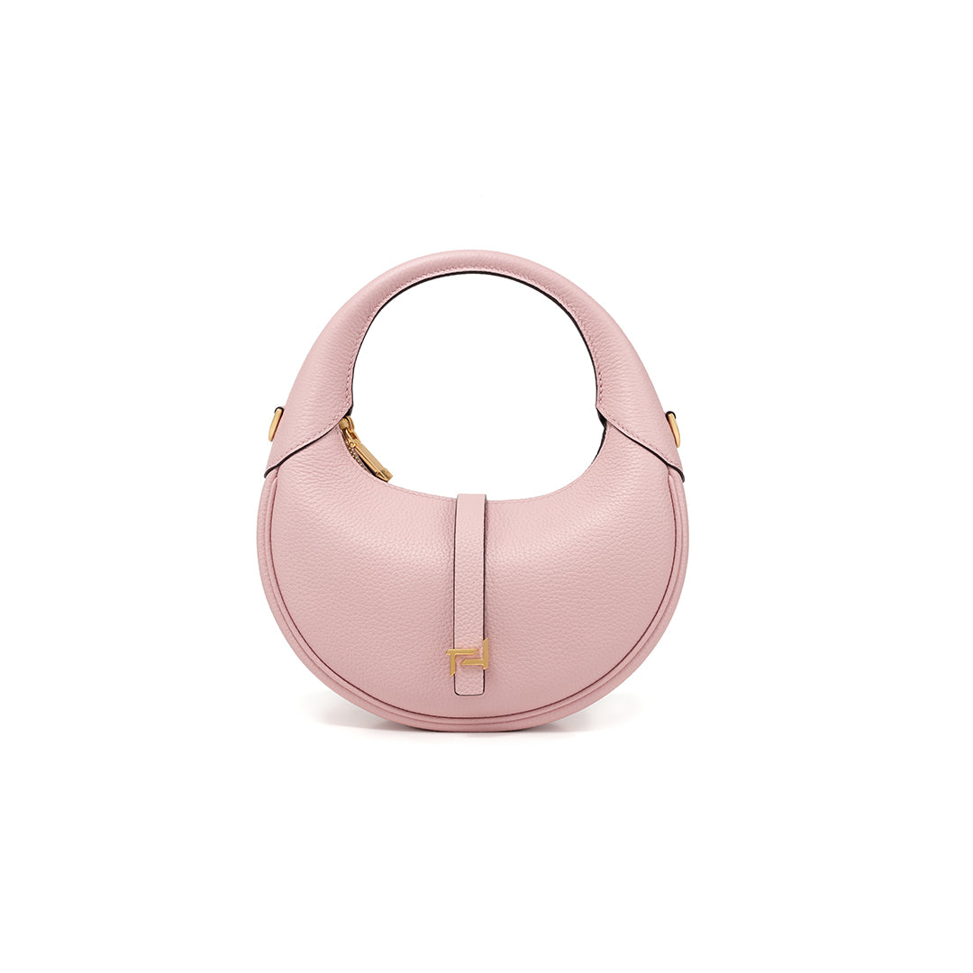 Handmade Pink TOGO Leather Crescent Bag