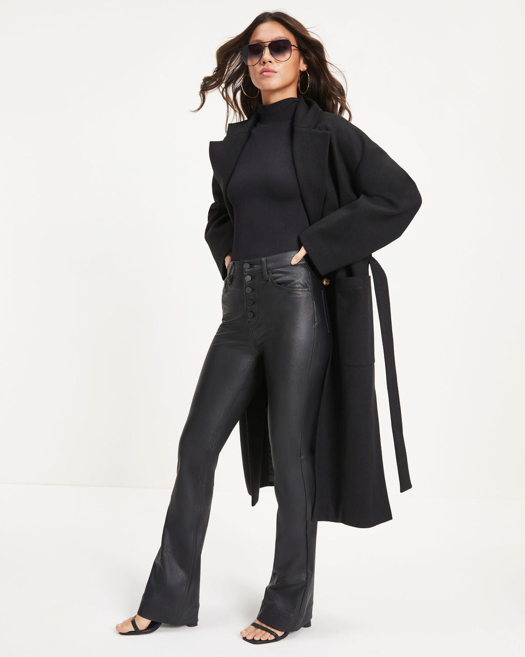 Great Expectations Pocketed Coat - Black