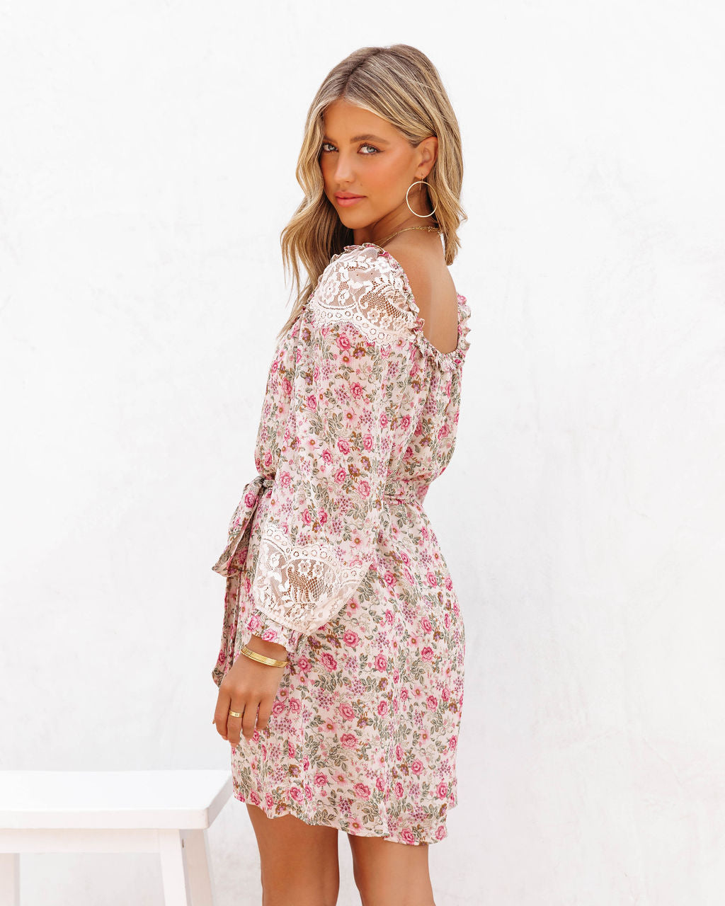 Letty Floral Lace Mini Dress - FINAL SALE