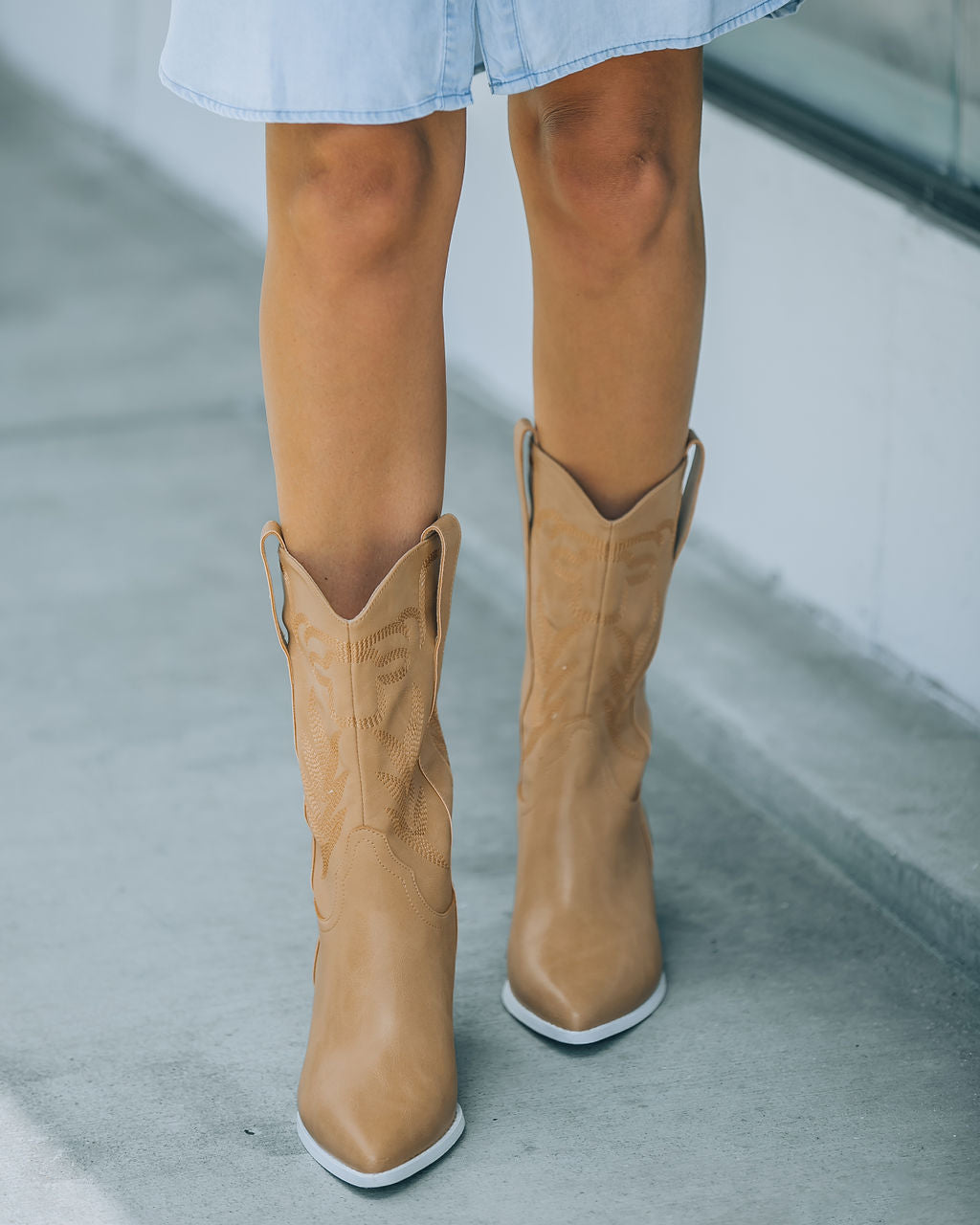 Sephira Heeled Western Boot - Tan