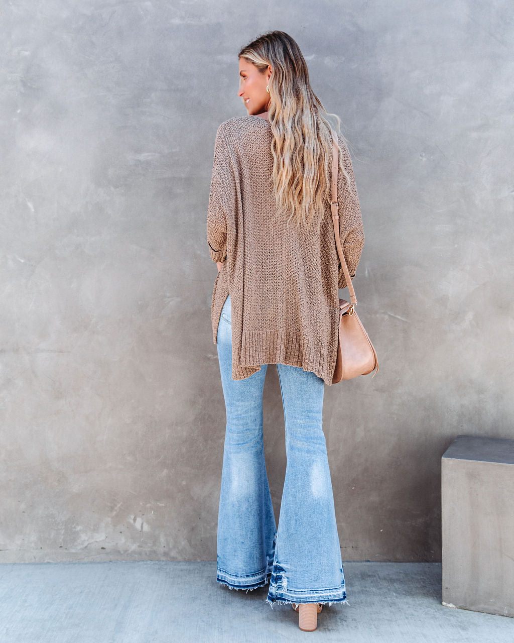 Sienna Oversized Knit Sweater - Taupe - SALE
