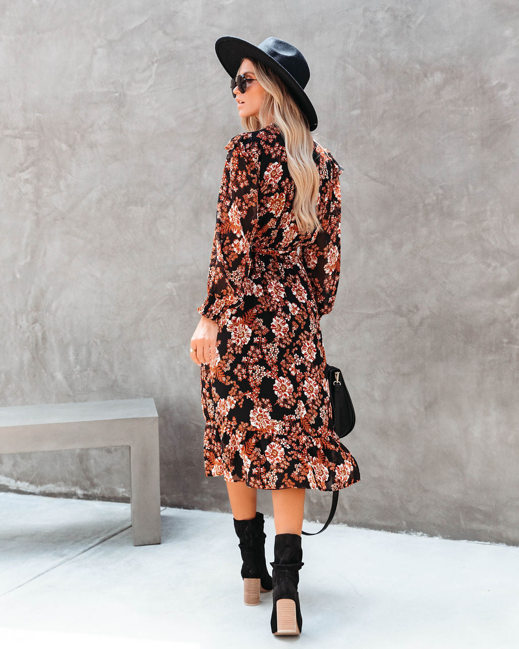 Saffron Floral Midi Dress