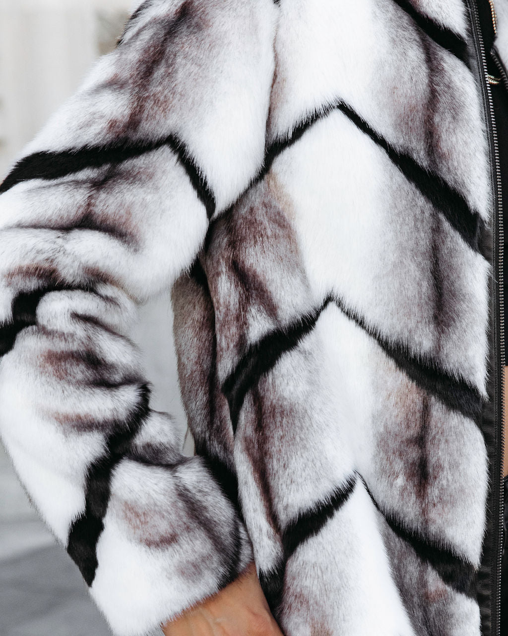 Cruella Pocketed Faux Fur Jacket