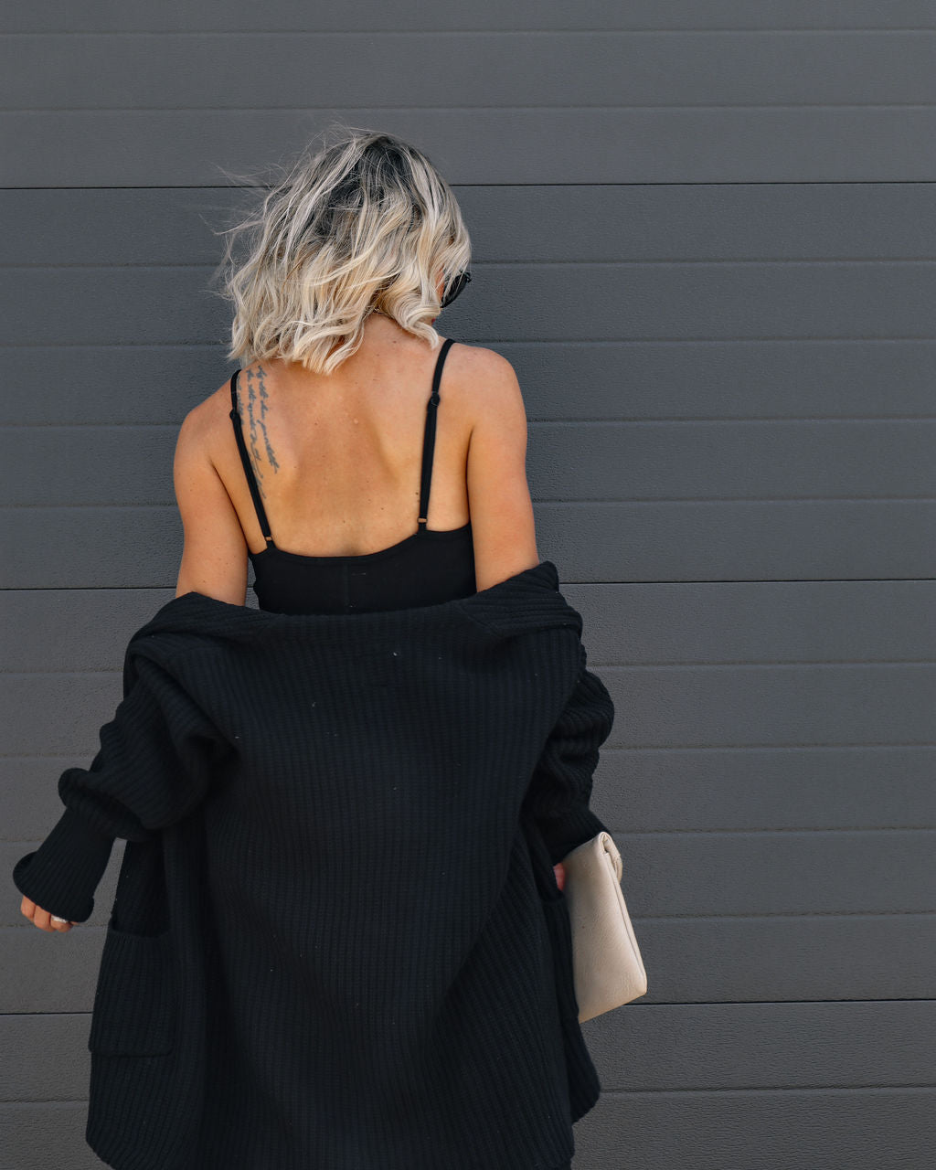 Sinclaire Cotton Pocketed Cardigan - Black