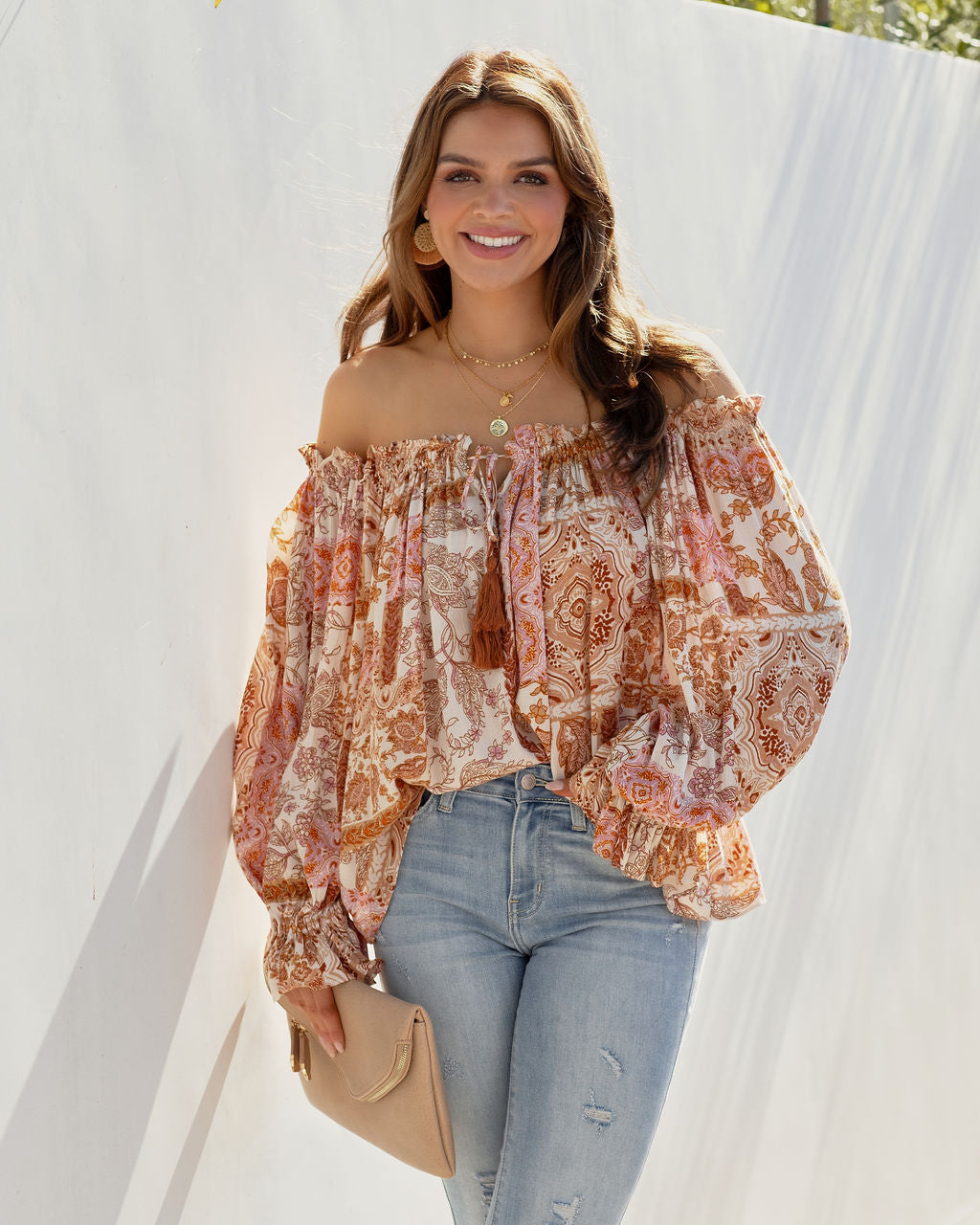 Call Away Floral Tassel Tie Top - FINAL SALE