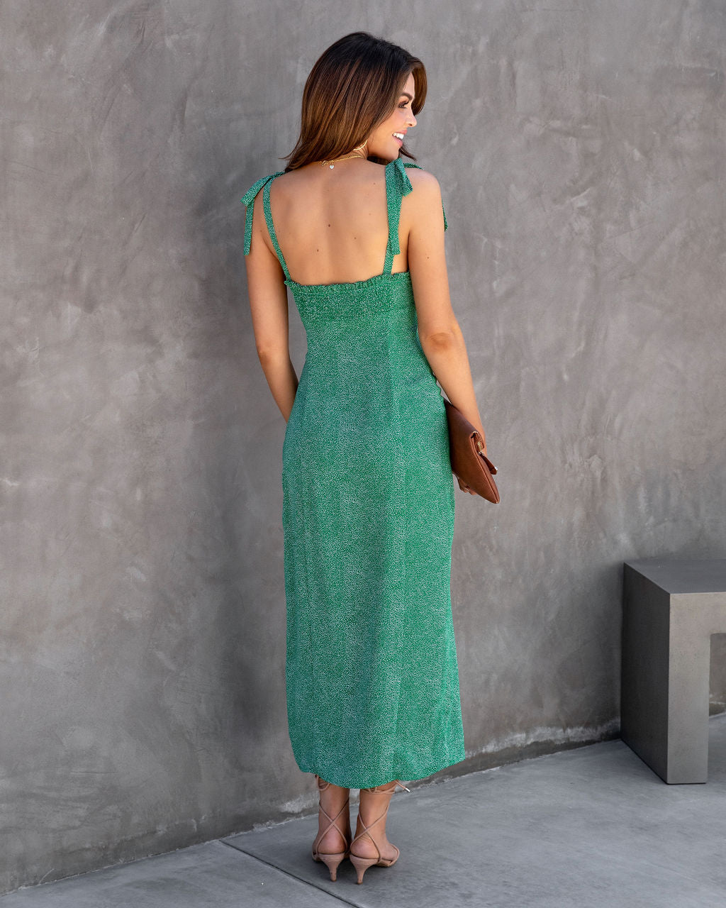 Carmine Printed Slit Maxi Dress - FINAL SALE