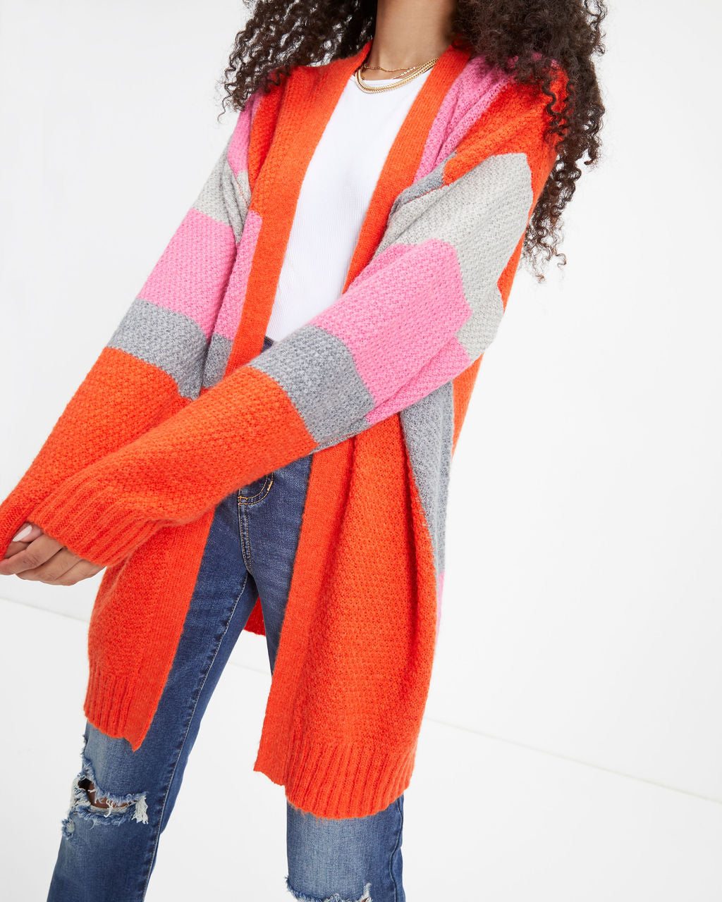 Her Prerogative Colorblock Knit Cardigan
