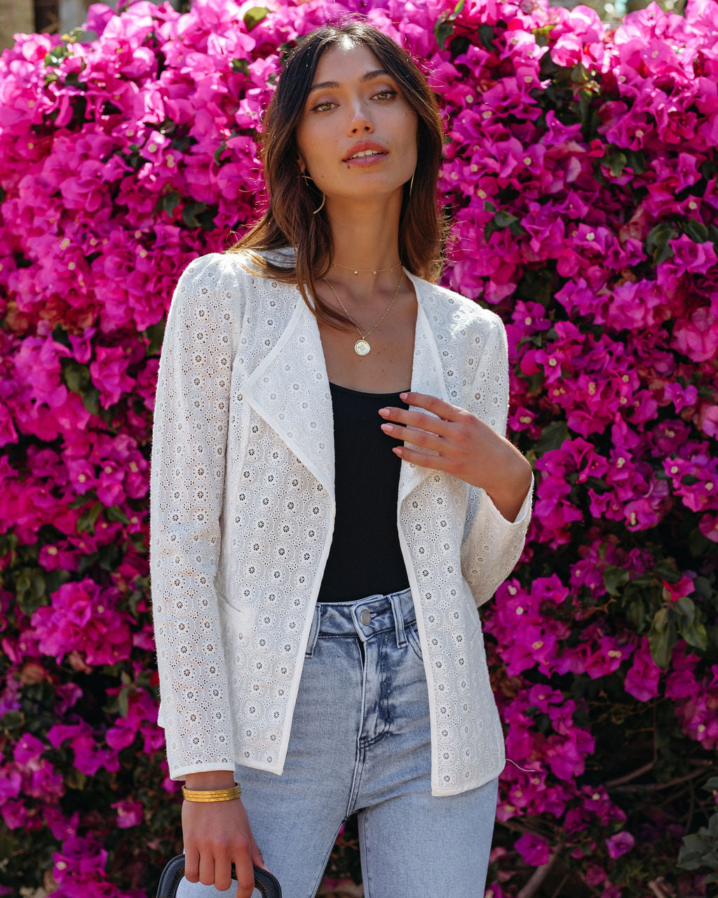 Vincent Cotton Eyelet Jacket - FINAL SALE