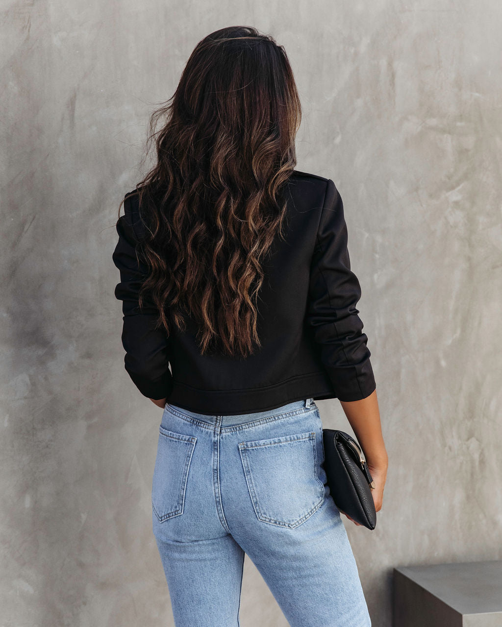 Always A Classic Gold Button Jacket - Black