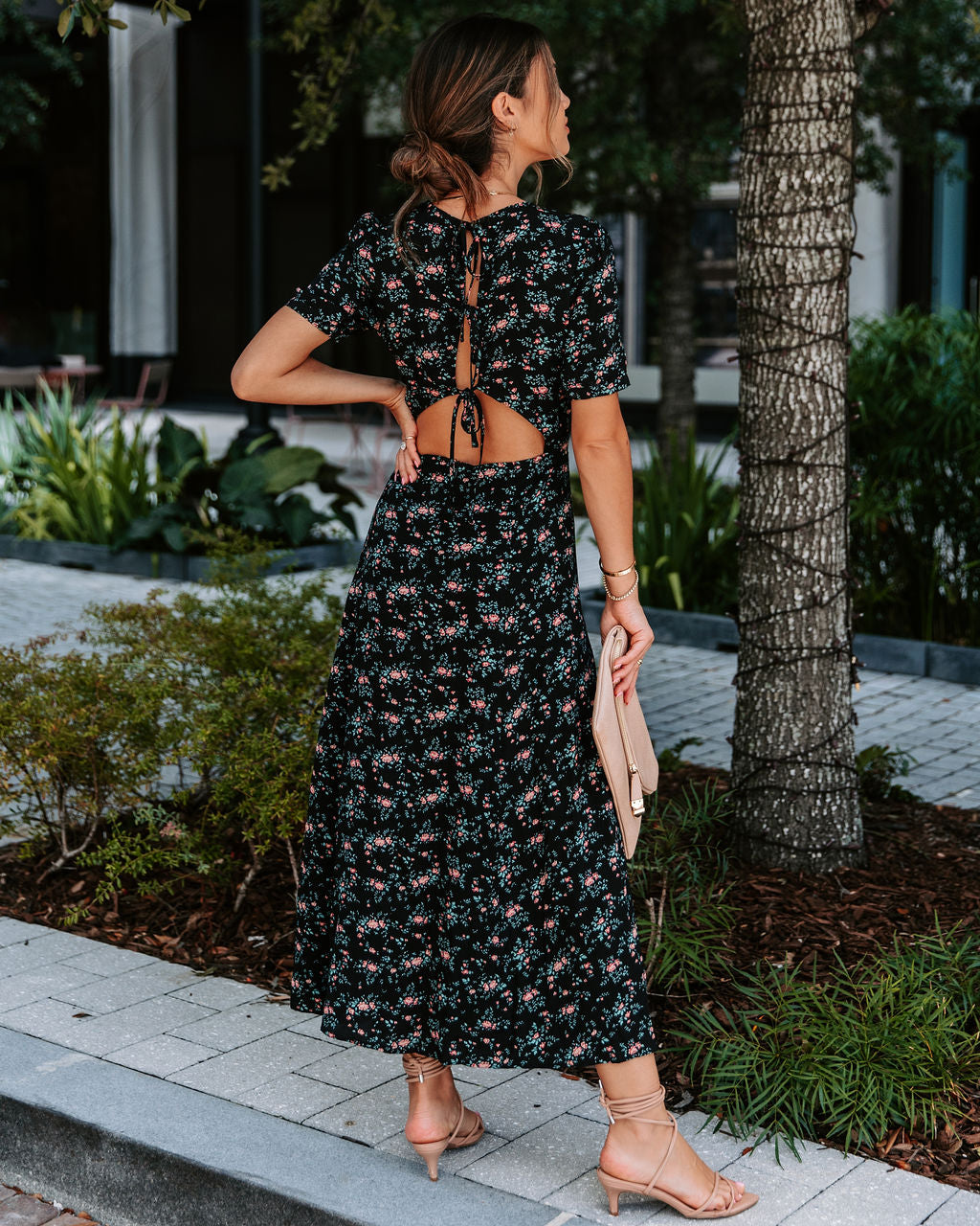 Dream On Floral Slit Maxi Dress