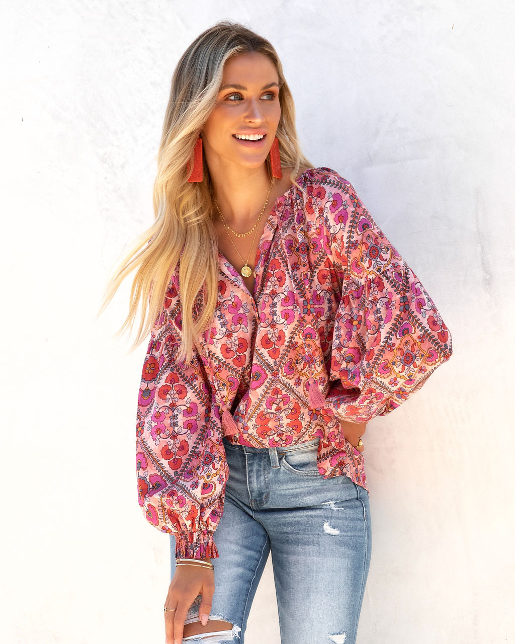 Magnolia Haven Cotton Tassel Tie Top - FINAL SALE