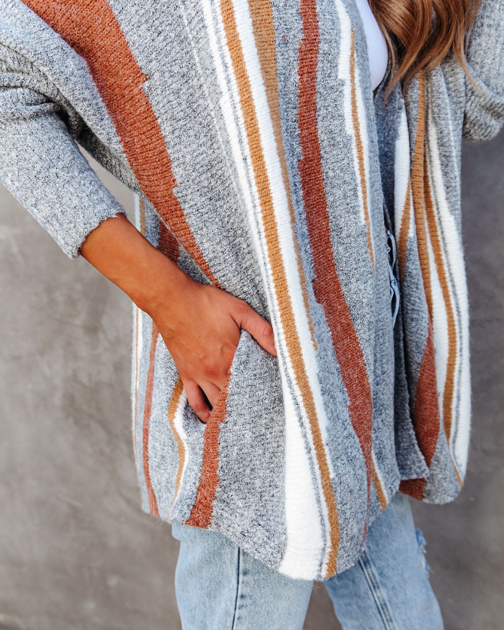 Phoenix Pocketed Printed Cardigan