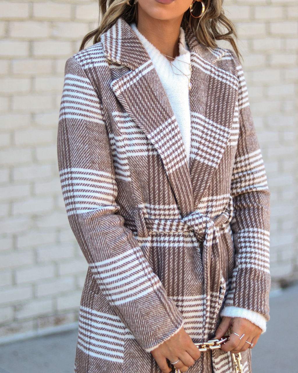 Keeping It Real Pocketed Plaid Coat