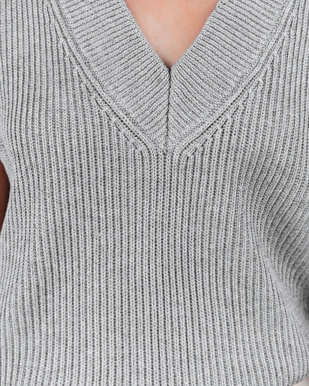 Harvey Knit Sweater Vest - Grey