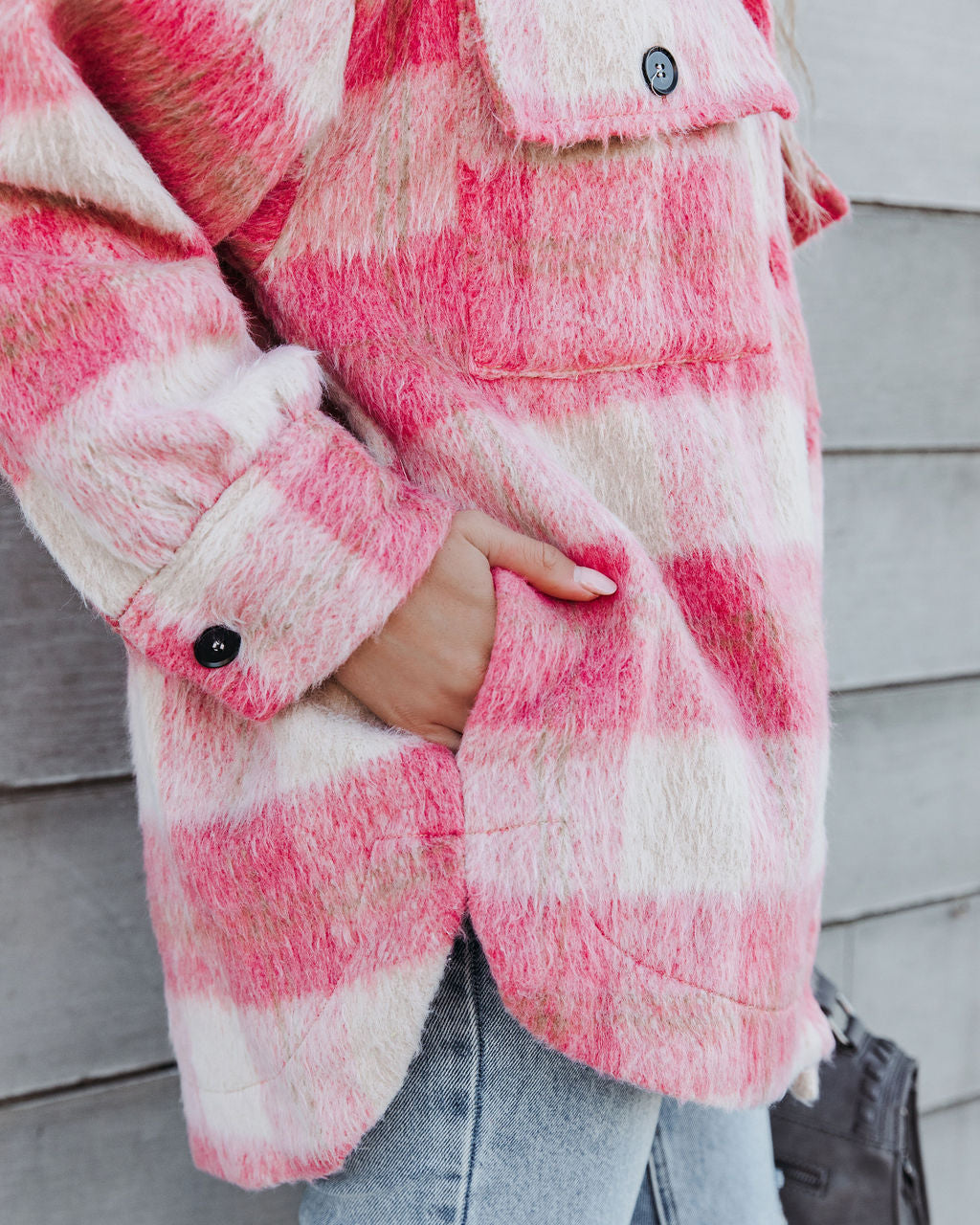 Katniss Pocketed Soft Plaid Coat