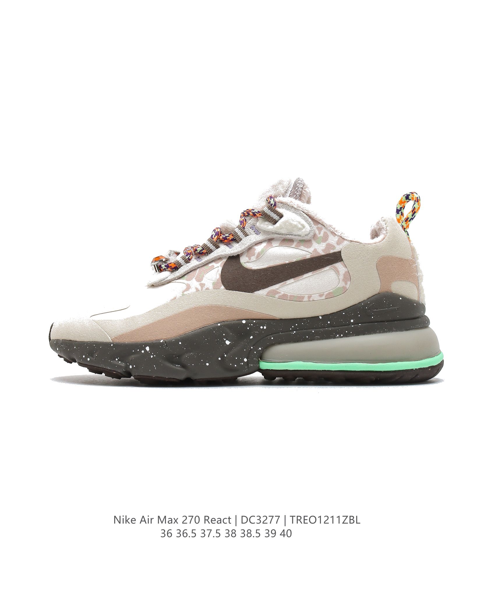 Nike Air Max 270 React SEBeige Orange Purple DC3276-101 Dames Schoenen-1