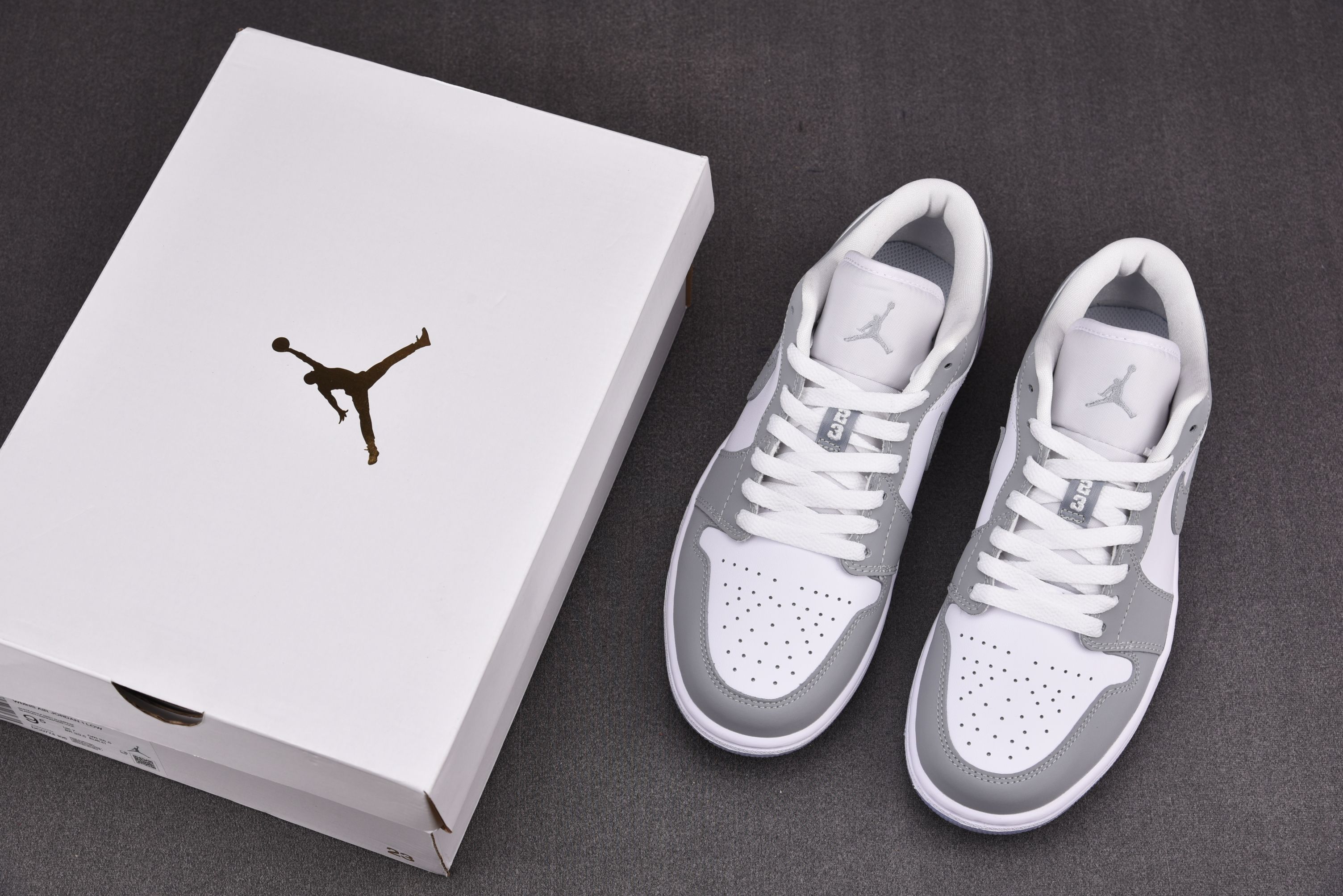 Air Jordan 1 Low White Wolf Grey(Women Size!!)