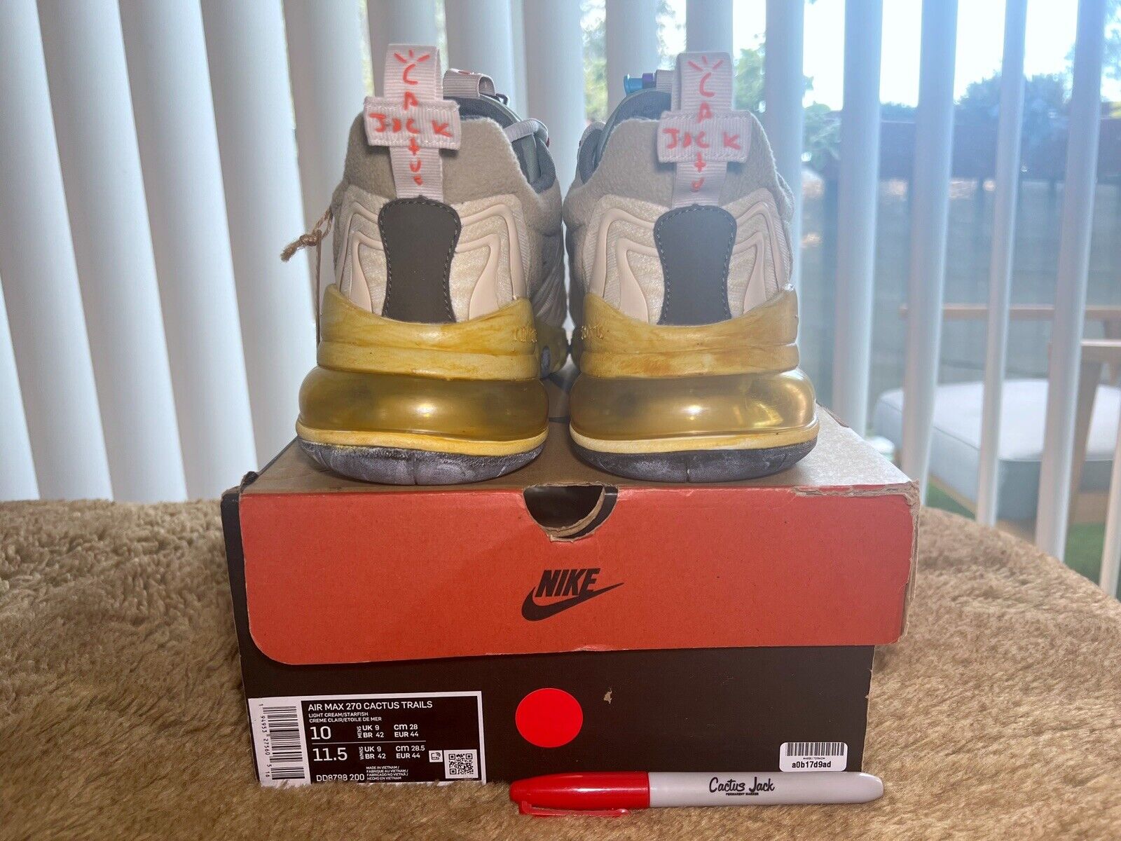 Nike Air Max 270 React ENG Travis Scott Cactus Trails (F&F)
