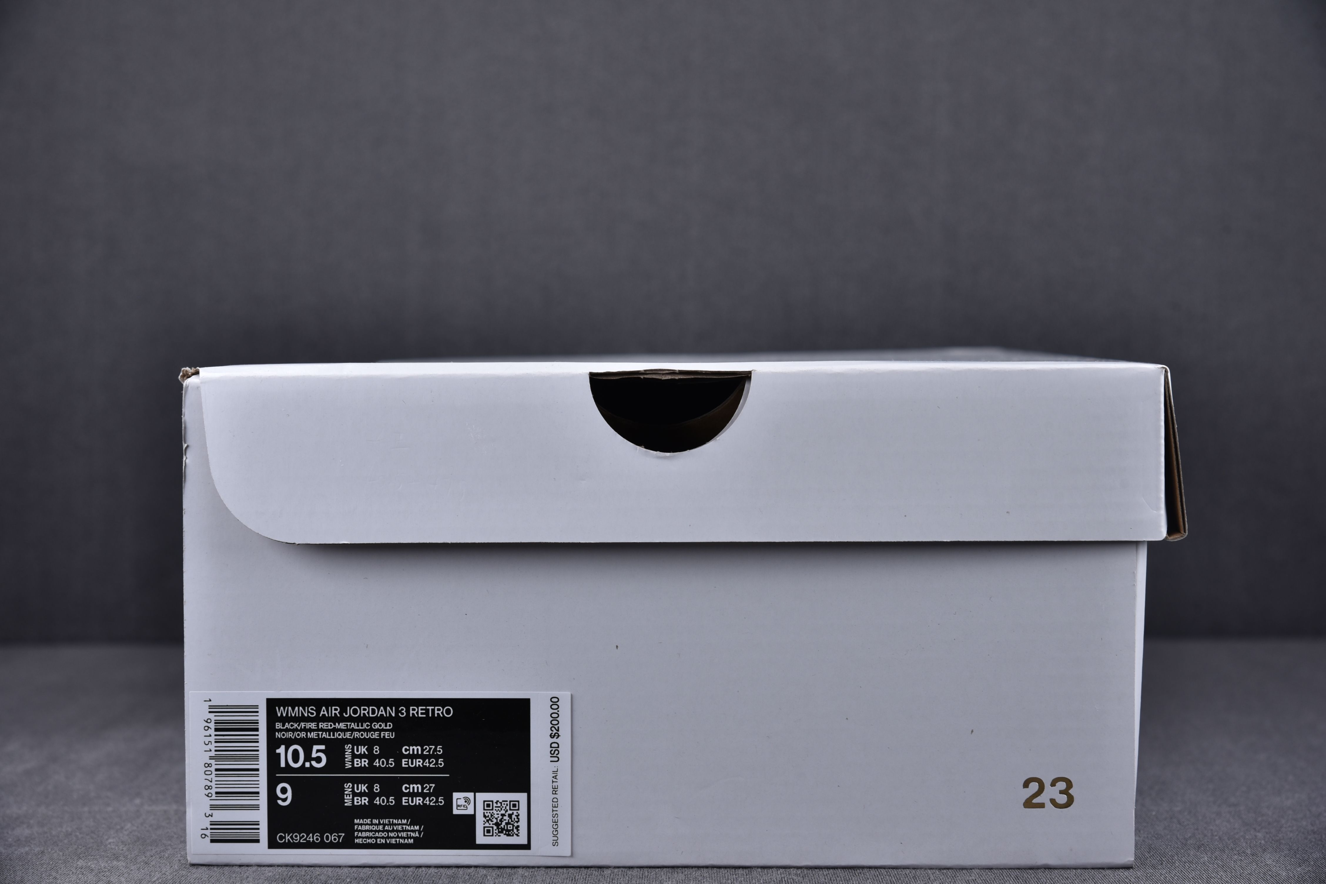 Jordan 3 Retro Black Cement Gold (Women Size!!)