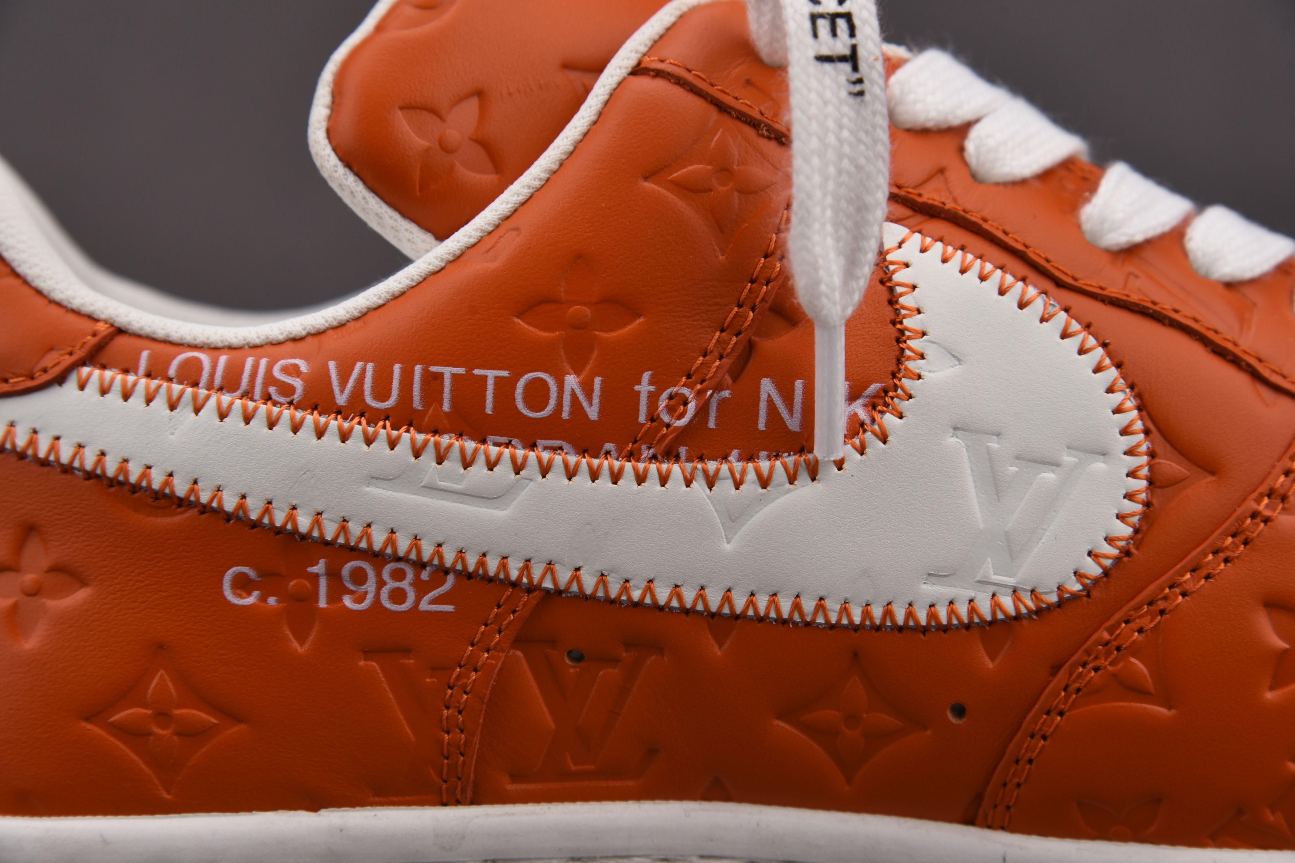 Nike Air Force 1 Low Louis Vuitton University Orange White (Be careful about the size!!)