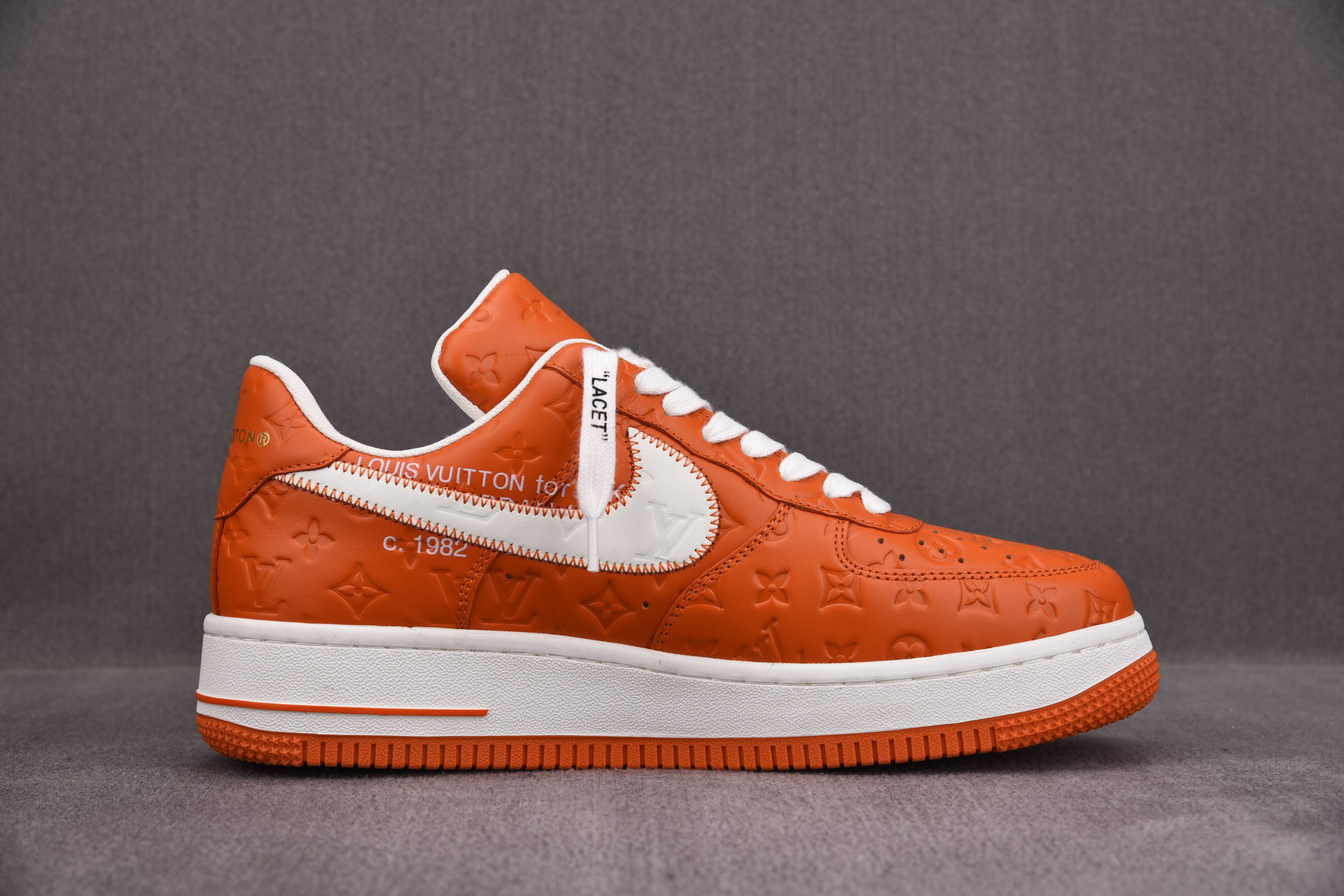 Nike Air Force 1 Low Louis Vuitton University Orange White (Be careful about the size!!)