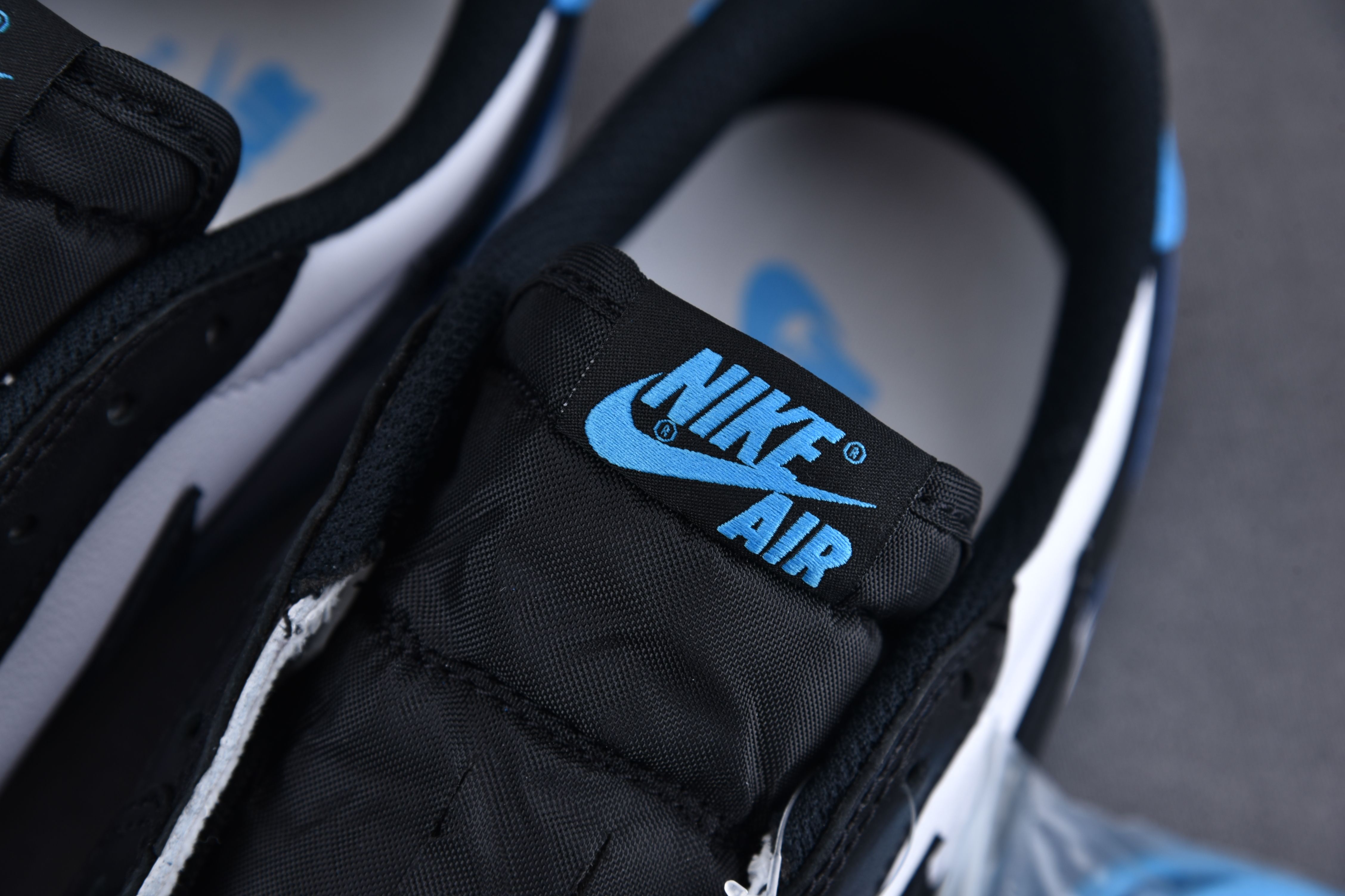 Jordan 1 Retro Low OG Black Dark Powder Blue
