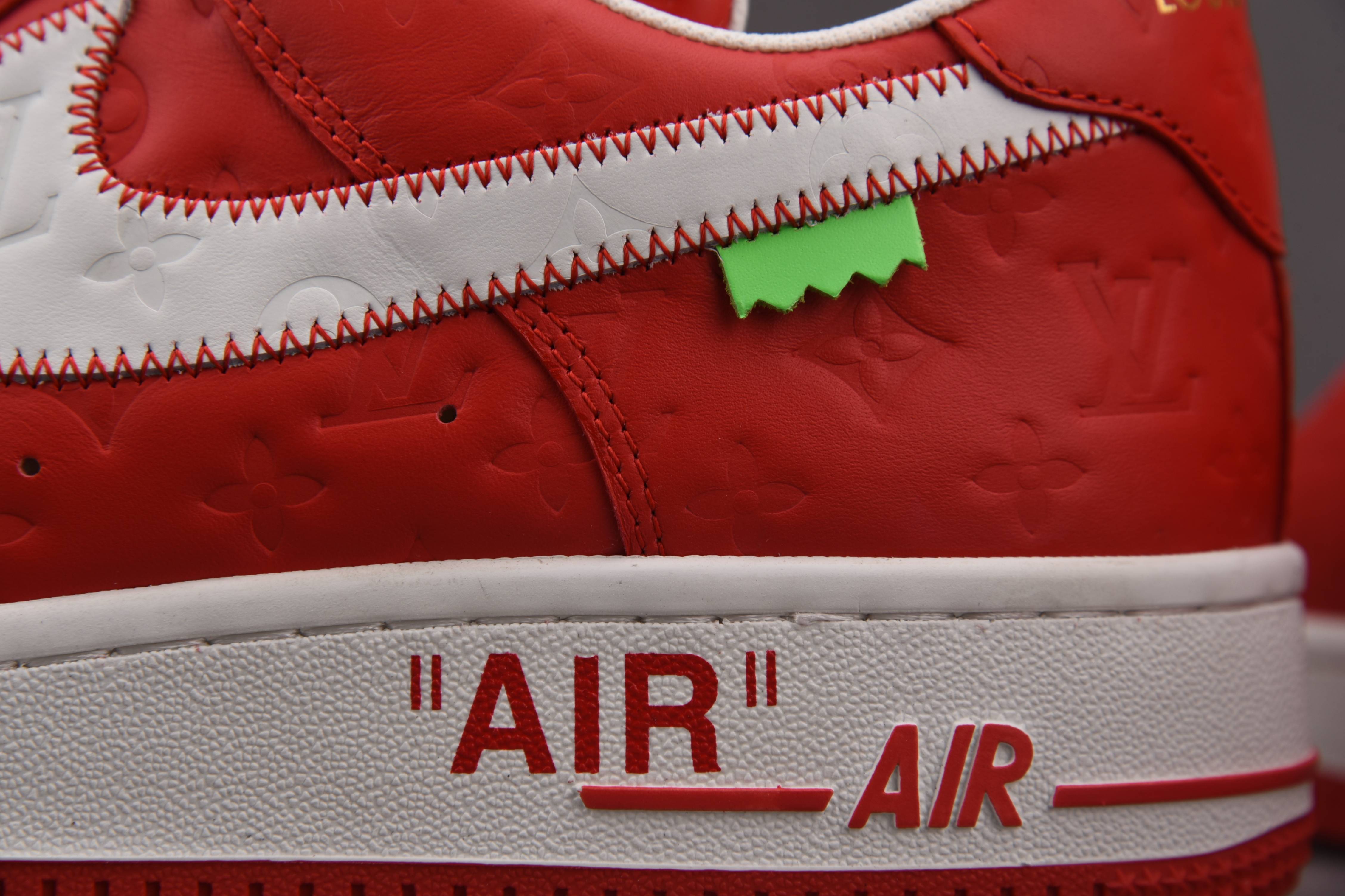 Nike Air Force 1 Low Louis Vuitton University Red (Be careful about the size!!)