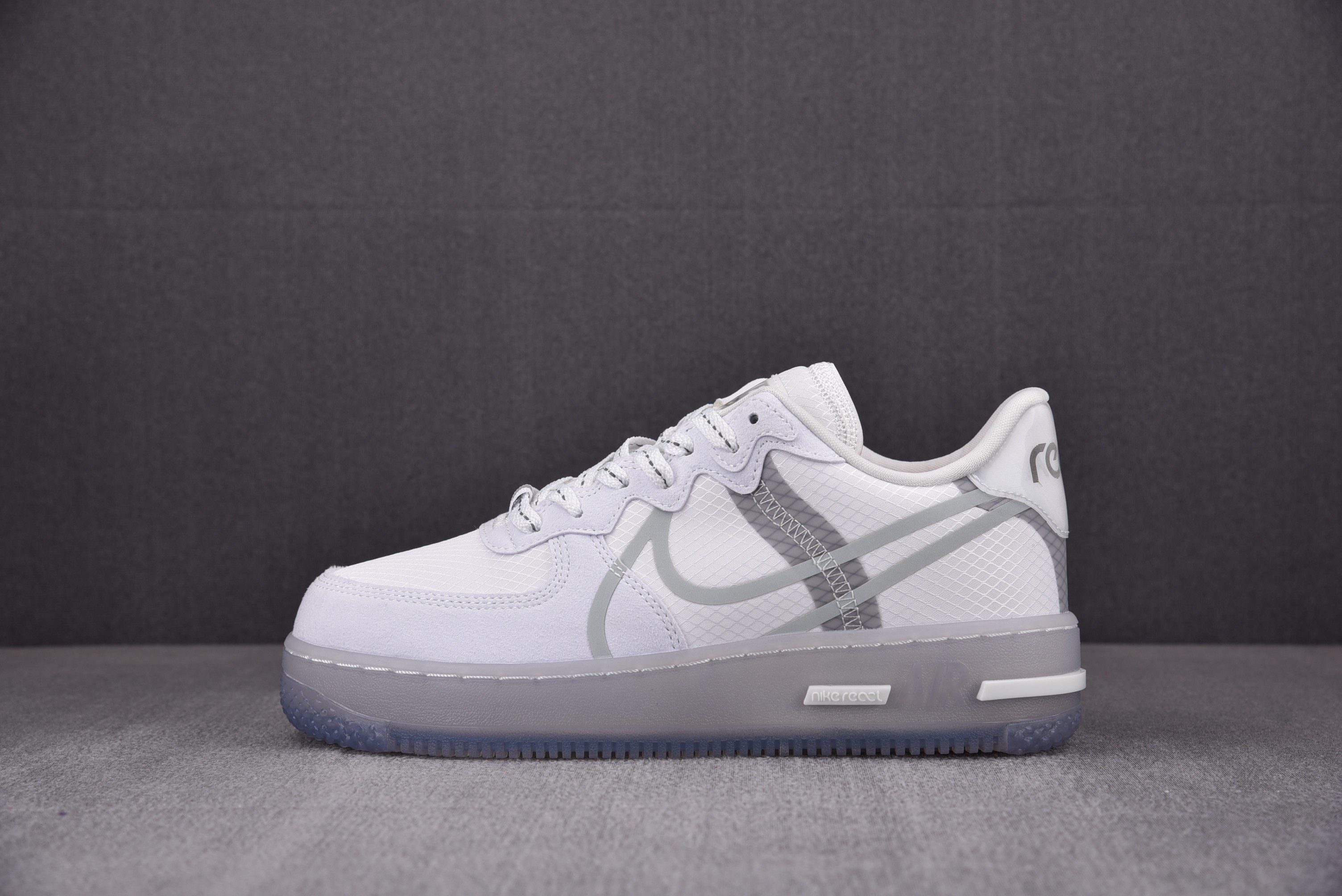 Nike Air Force 1 React White Light Bone