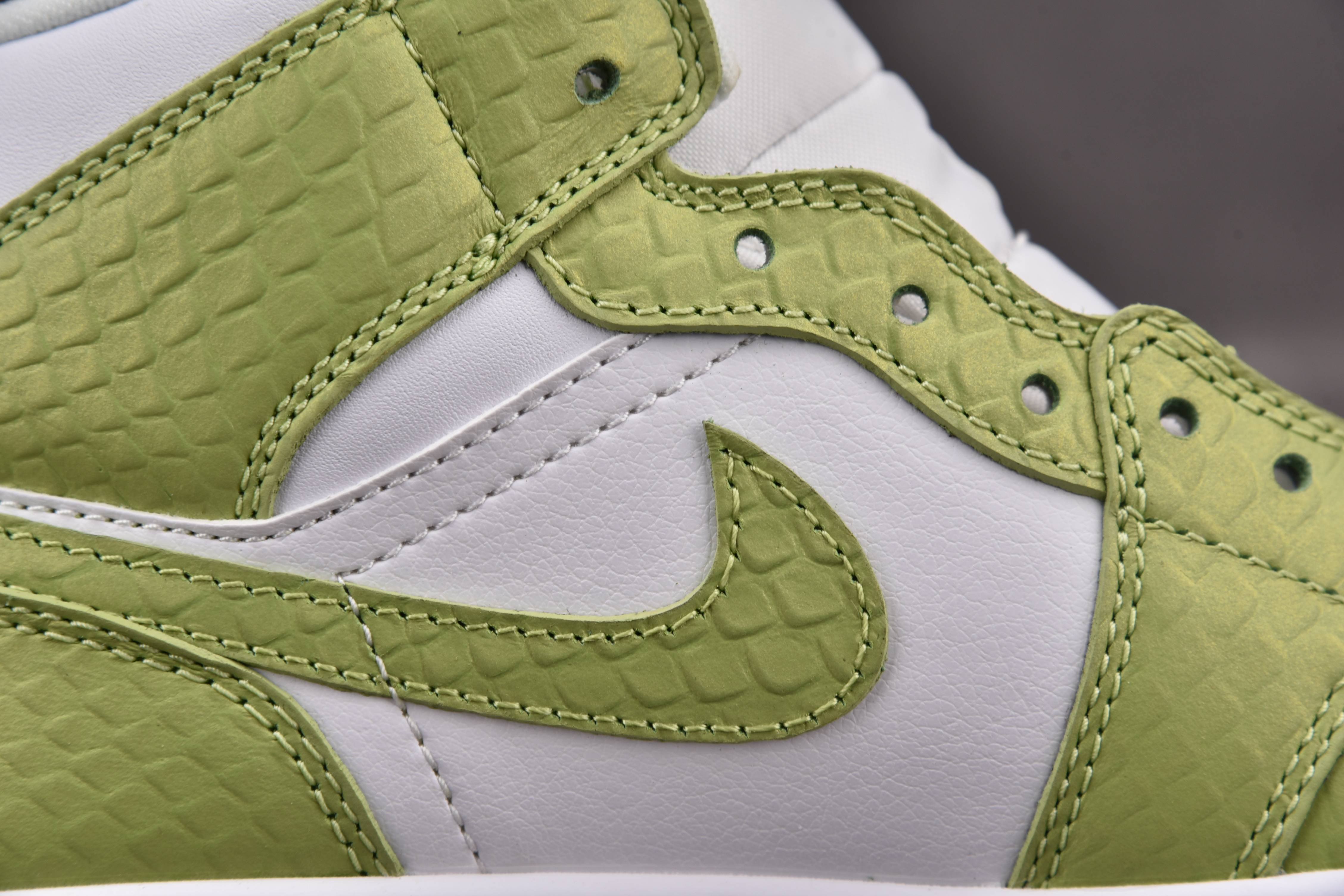 Jordan 1 Mid Green Python (Women Size!!)