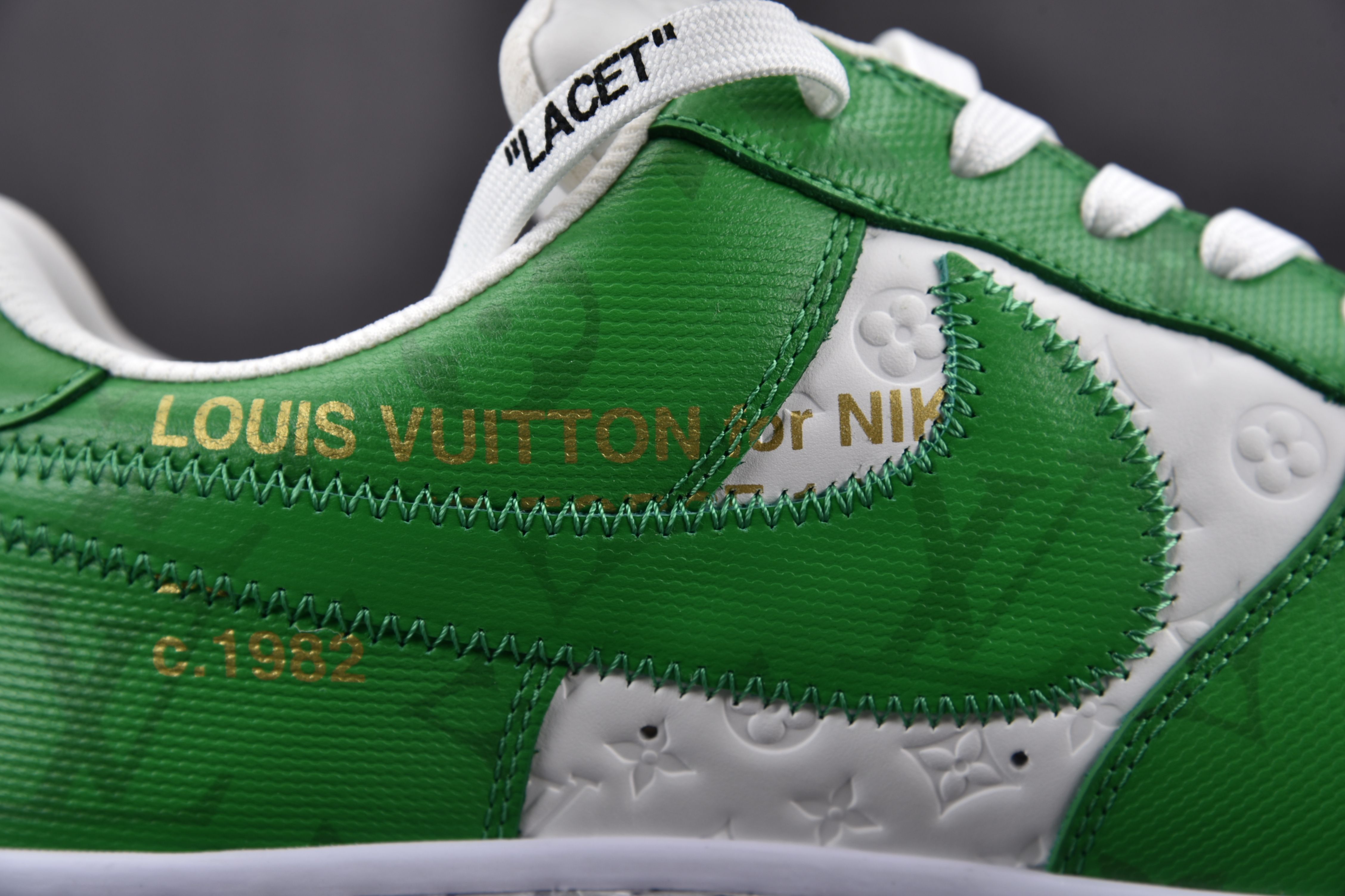 Nike Air Force 1 Low Louis Vuitton Royal White Green (Be careful about the size!!)