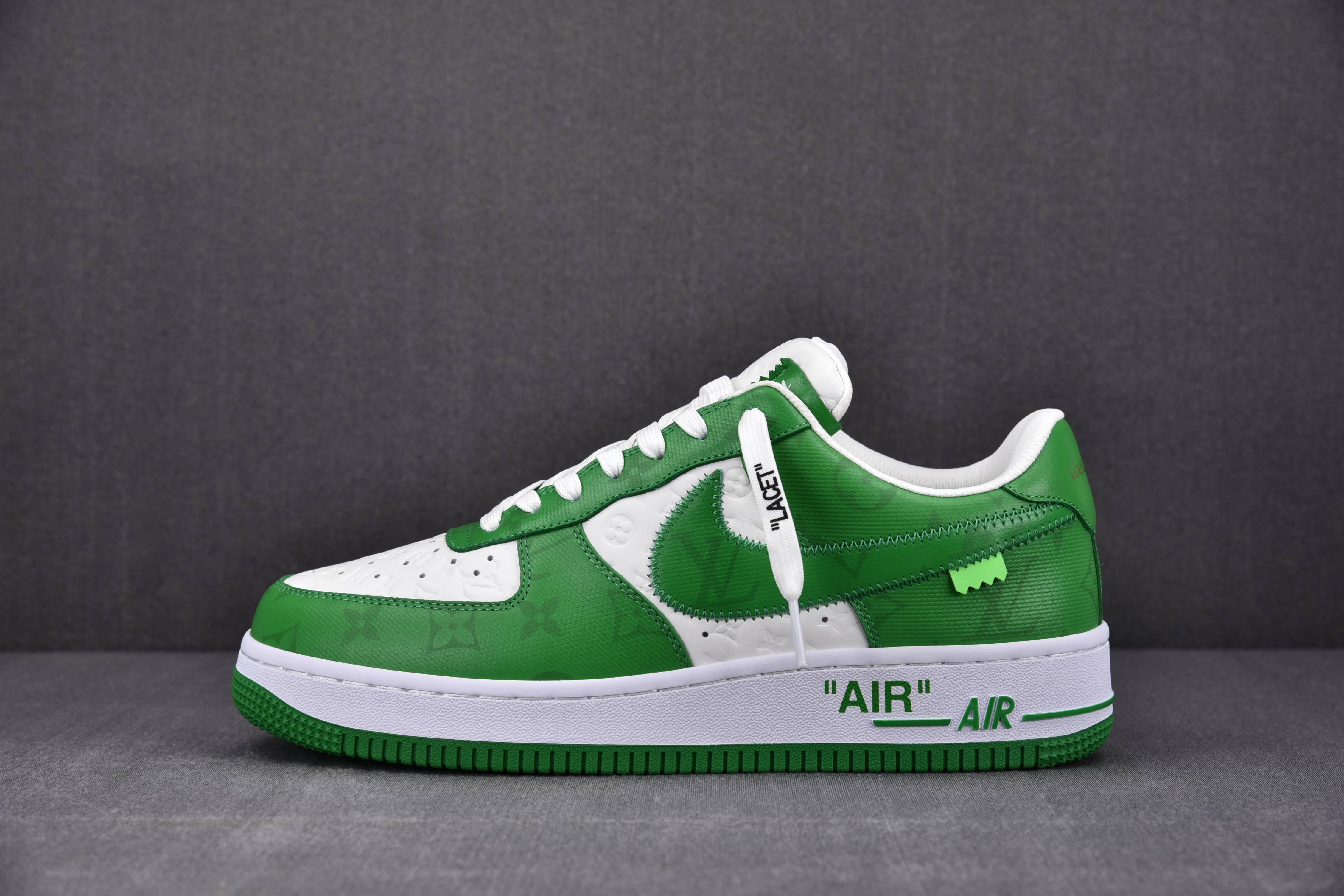 Nike Air Force 1 Low Louis Vuitton Royal White Green (Be careful about the size!!)