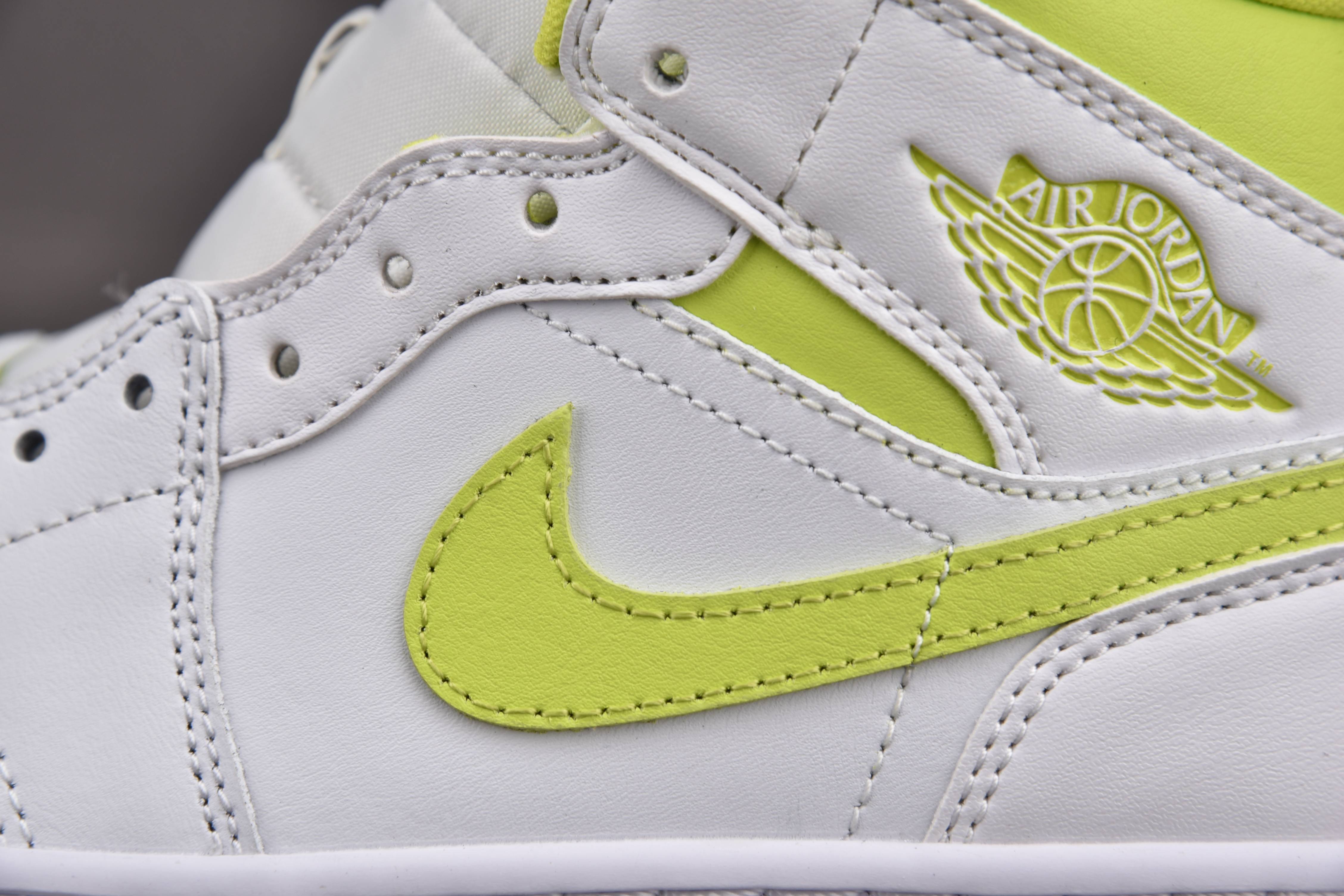 Jordan 1 Mid White Lime (Women Size!!)