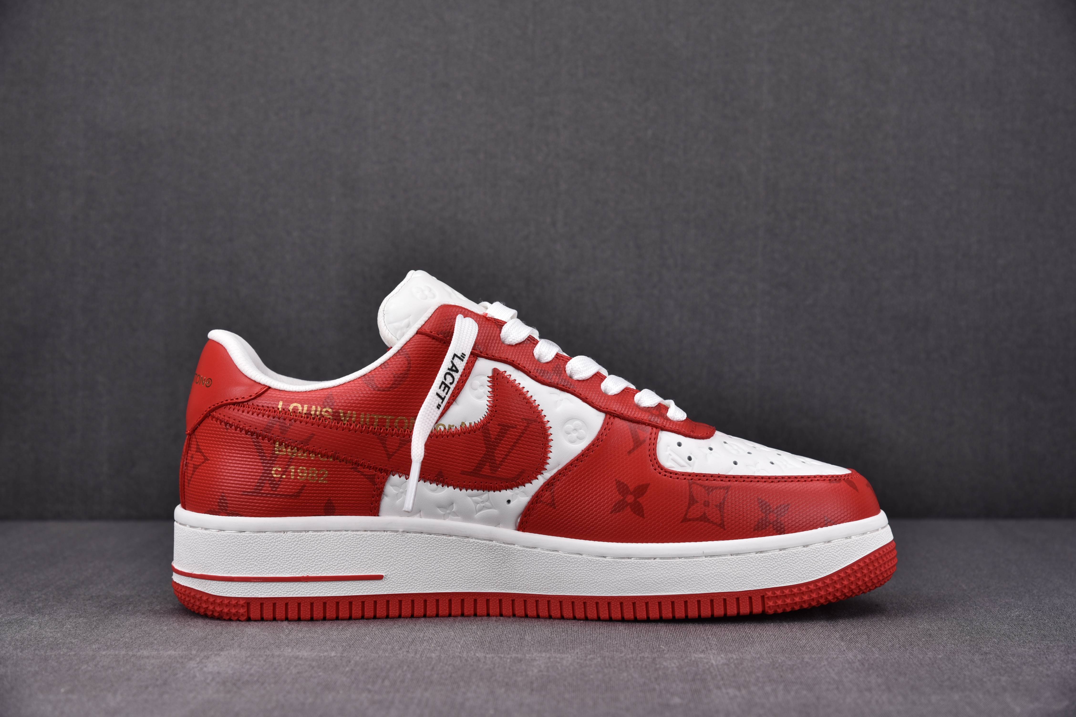 Nike Air Force 1 Low Louis Vuitton Royal Red (Be careful about the size!!)