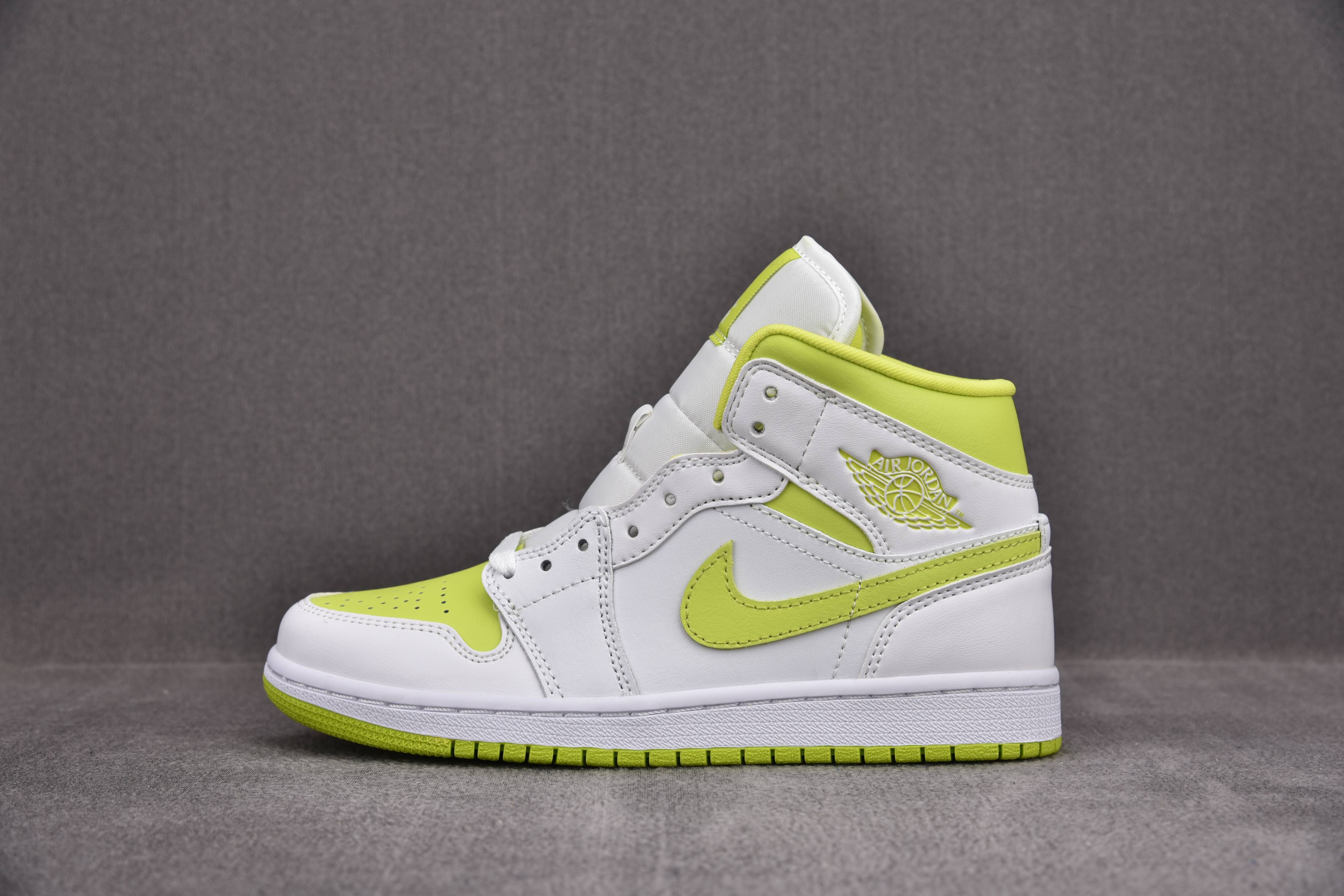 Jordan 1 Mid White Lime (Women Size!!)