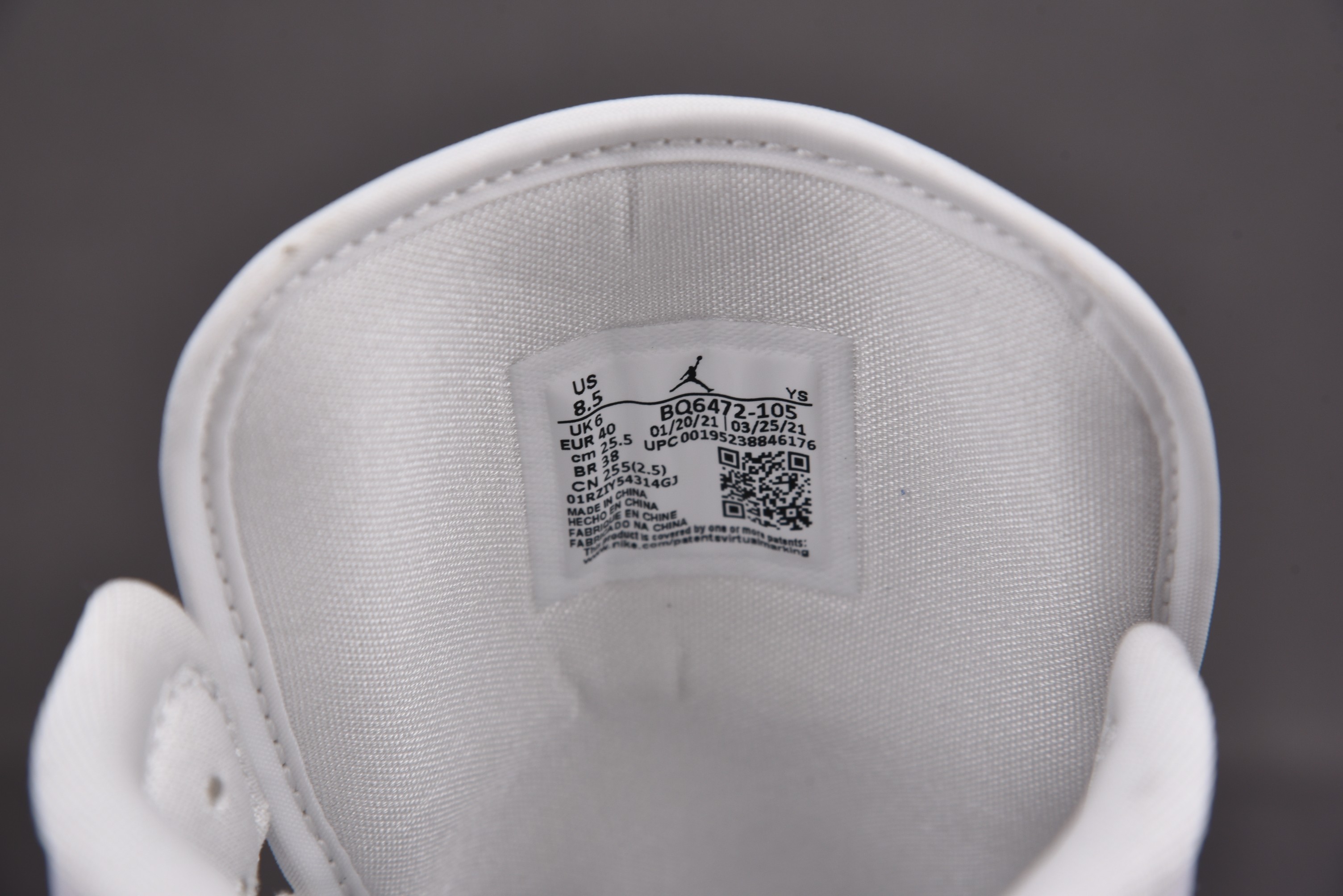 Jordan 1 Mid Wolf Grey Aluminum (Women Size!!)