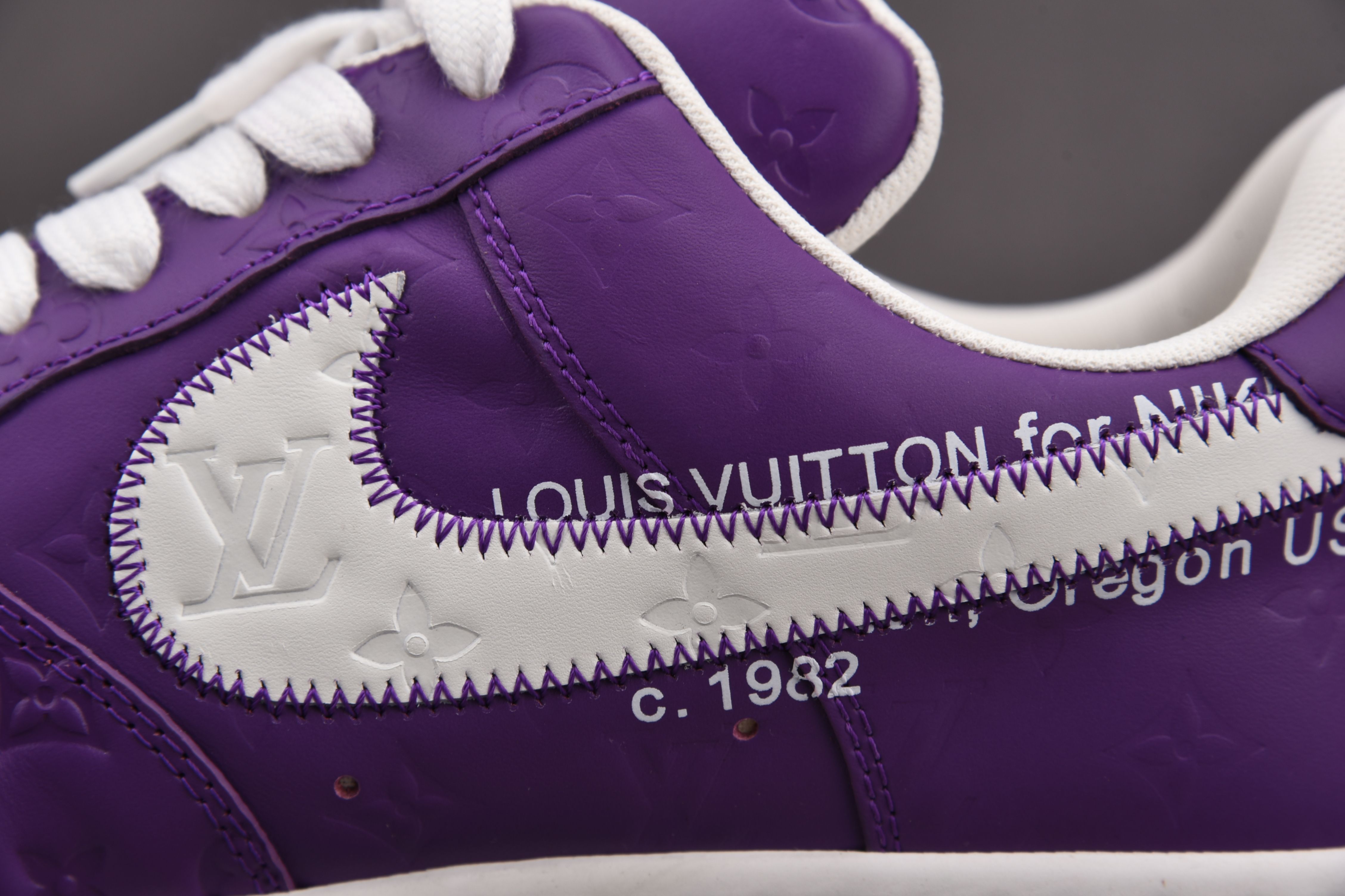 Nike Air Force 1 Low Louis Vuitton Purple White (Be careful about the size!!)