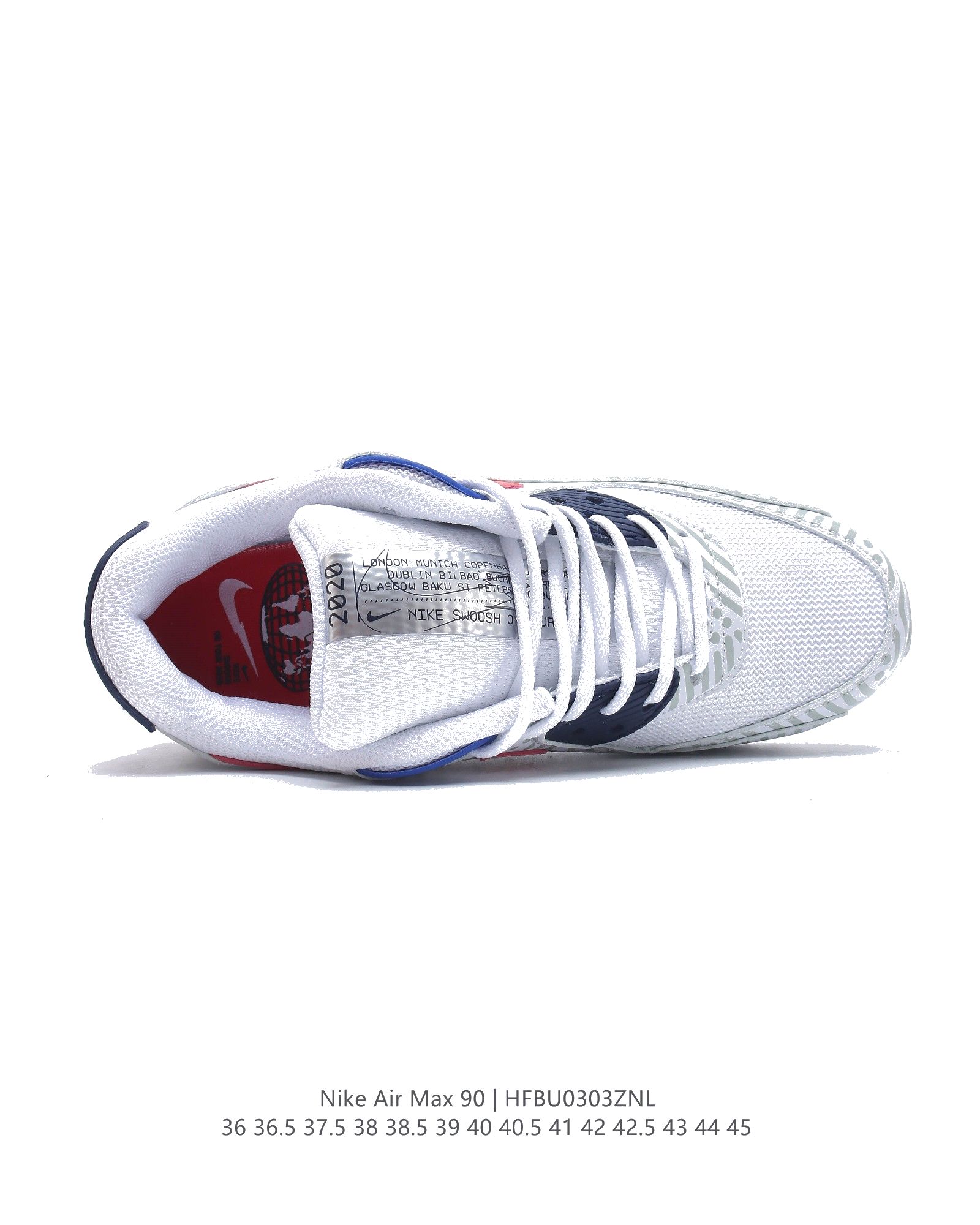 Nike Air Max 90Euro Tour Zebra CW7574-100 Dames & Heren