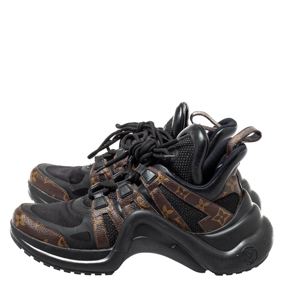 Louis Vuitton Black Monogram Canvas And Mesh LV Archlight Sneakers