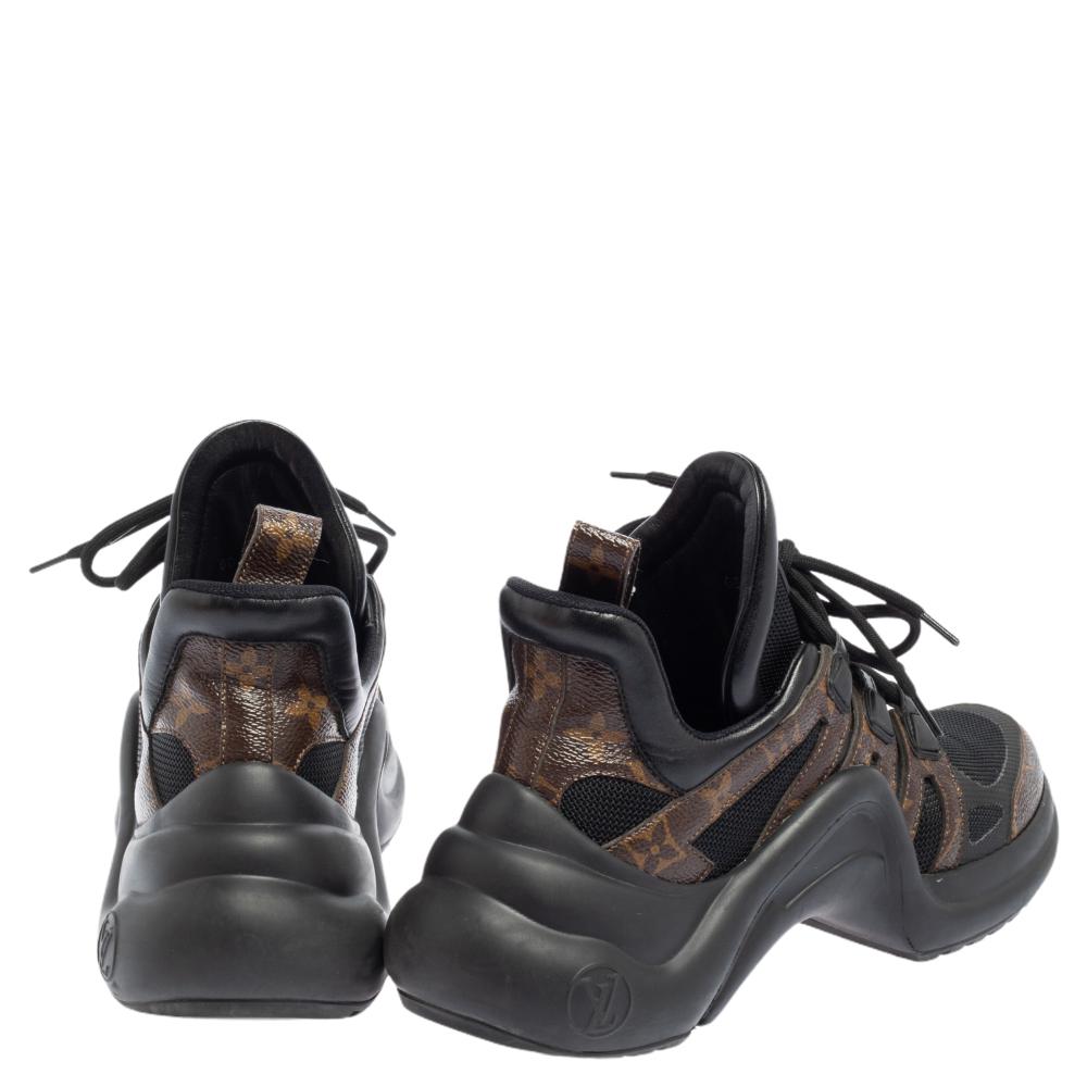 Louis Vuitton Black Monogram Canvas And Mesh LV Archlight Sneakers
