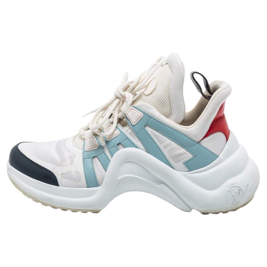 Louis Vuitton Tricolor Satin And Leather Archlight Sneakers